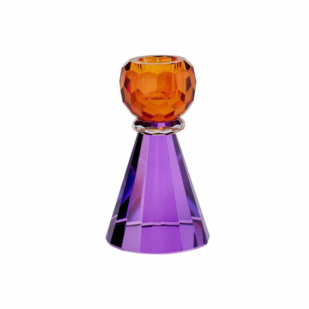 Kerzenhalter Sari Konus Orange, Lila, 11.5 cm