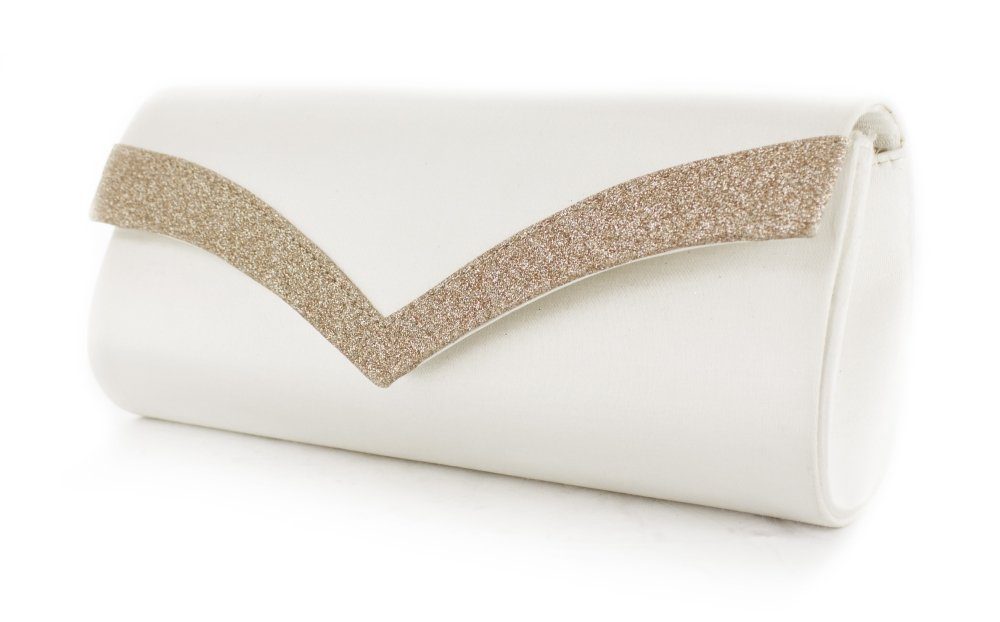 White Lady Clutch Tina Satin-Glitter Braut günstig online kaufen