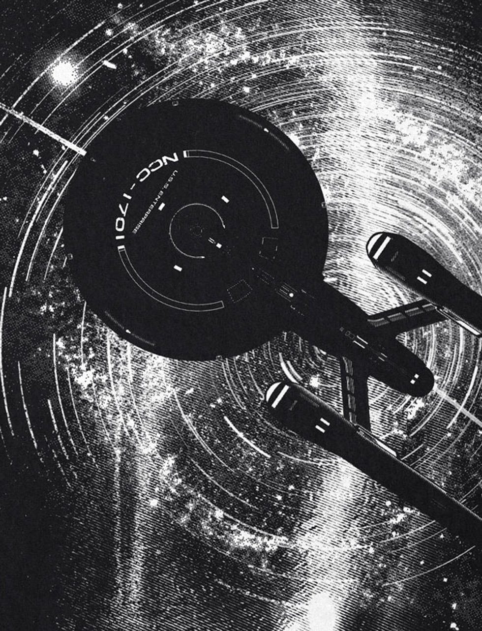 style3 T-Shirt Enterprise in Space ncc-1701 star trekkie trek raumschiff günstig online kaufen