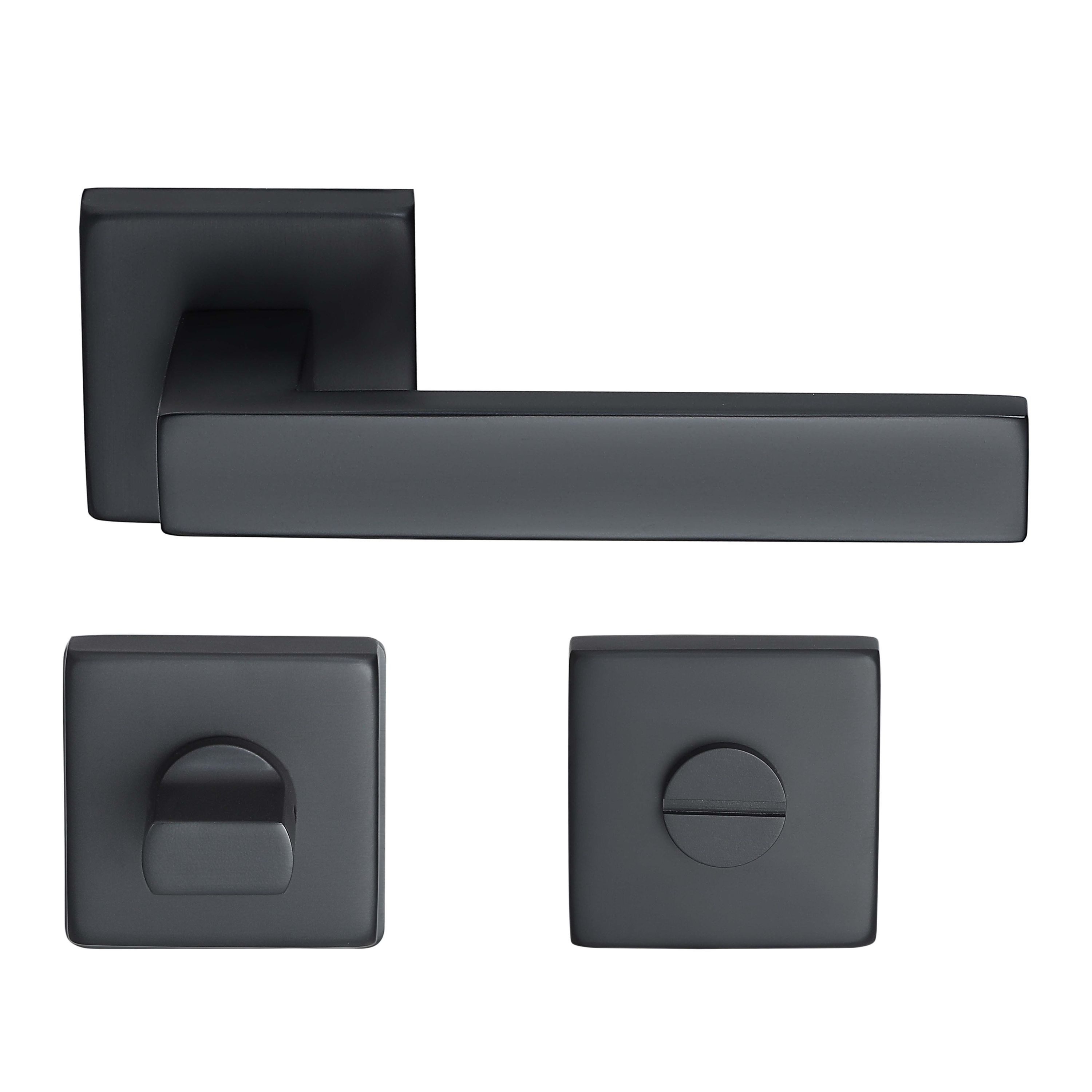 MeinTürgriff Drückergarnitur Trento Schwarz Türgriff eckig Innentüren Roset günstig online kaufen