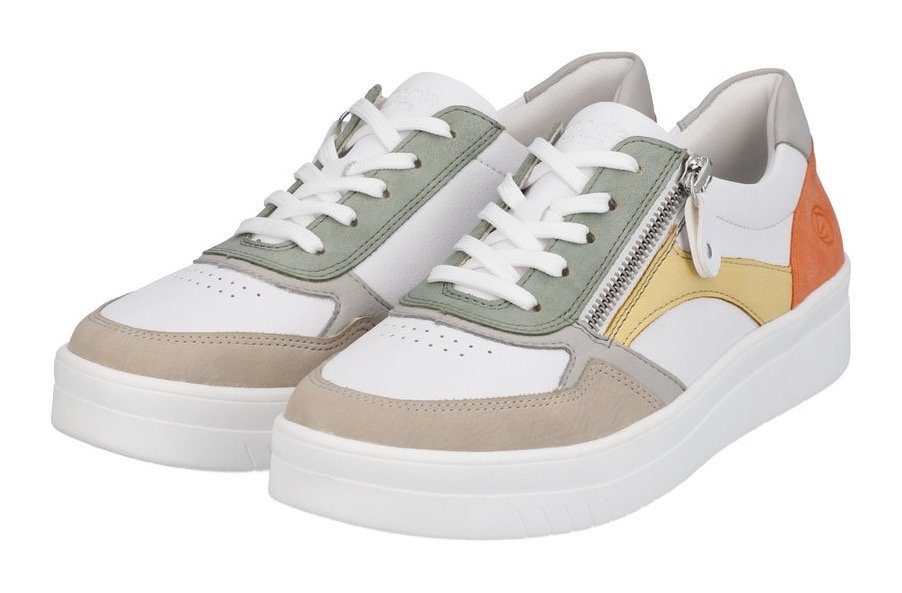 Remonte Sneaker mit weiß-kombiniert seitlichem Reißverschluss