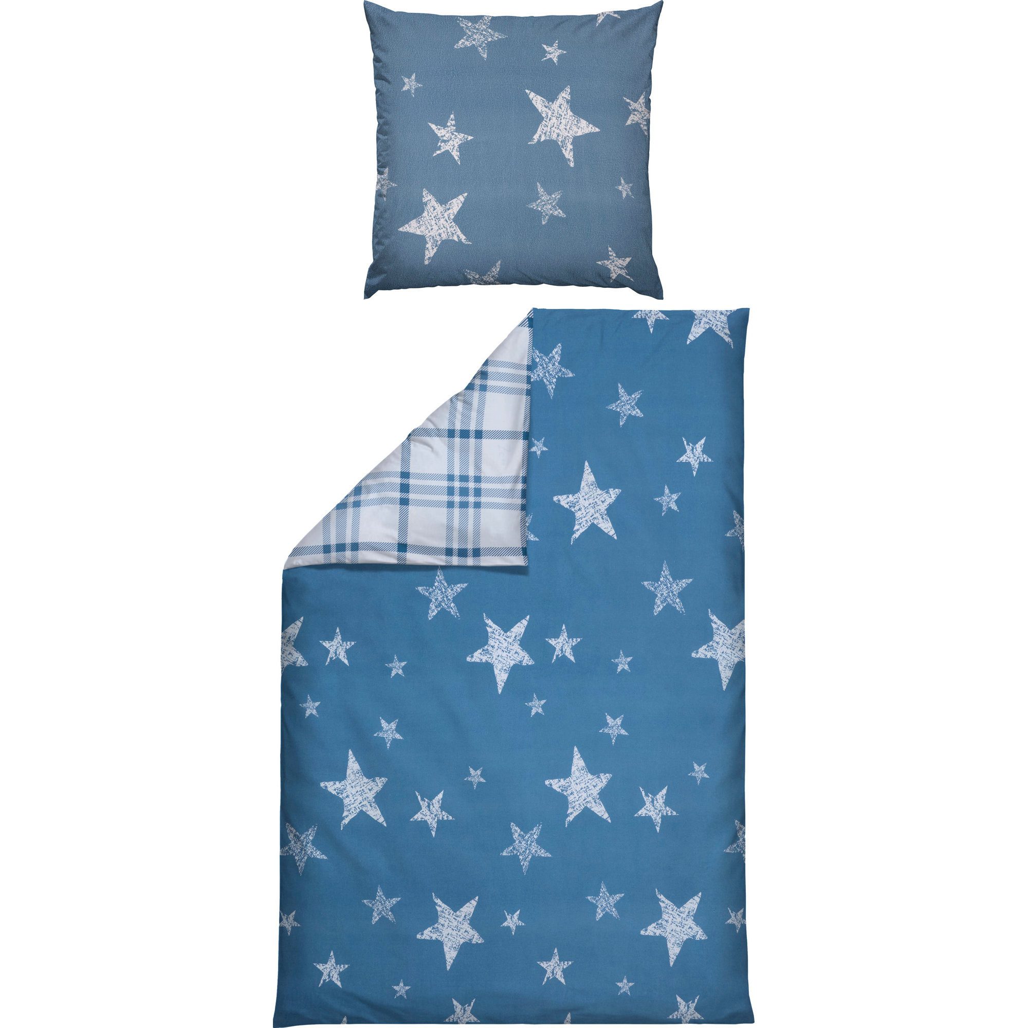 Erwin Müller Bettwäsche Wendebettwäsche Sparpaket 4-teilig, Biber, Karo günstig online kaufen