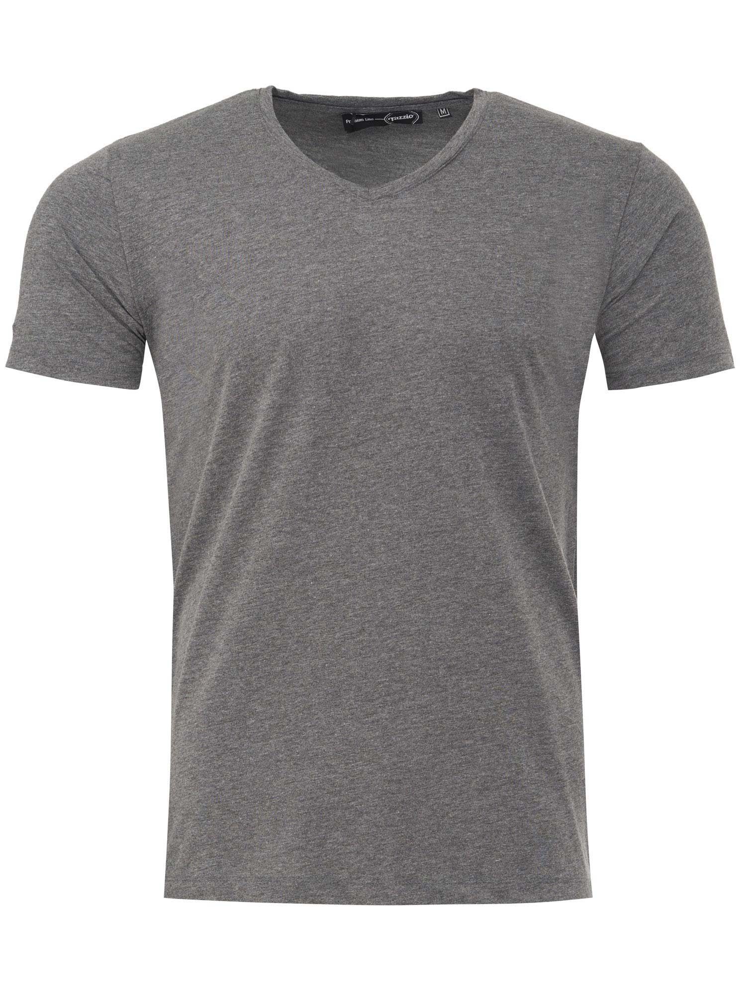 Tazzio T-Shirt mit anthrazit (2-tlg) 2er-Pack V-Ausschnitt E101 im