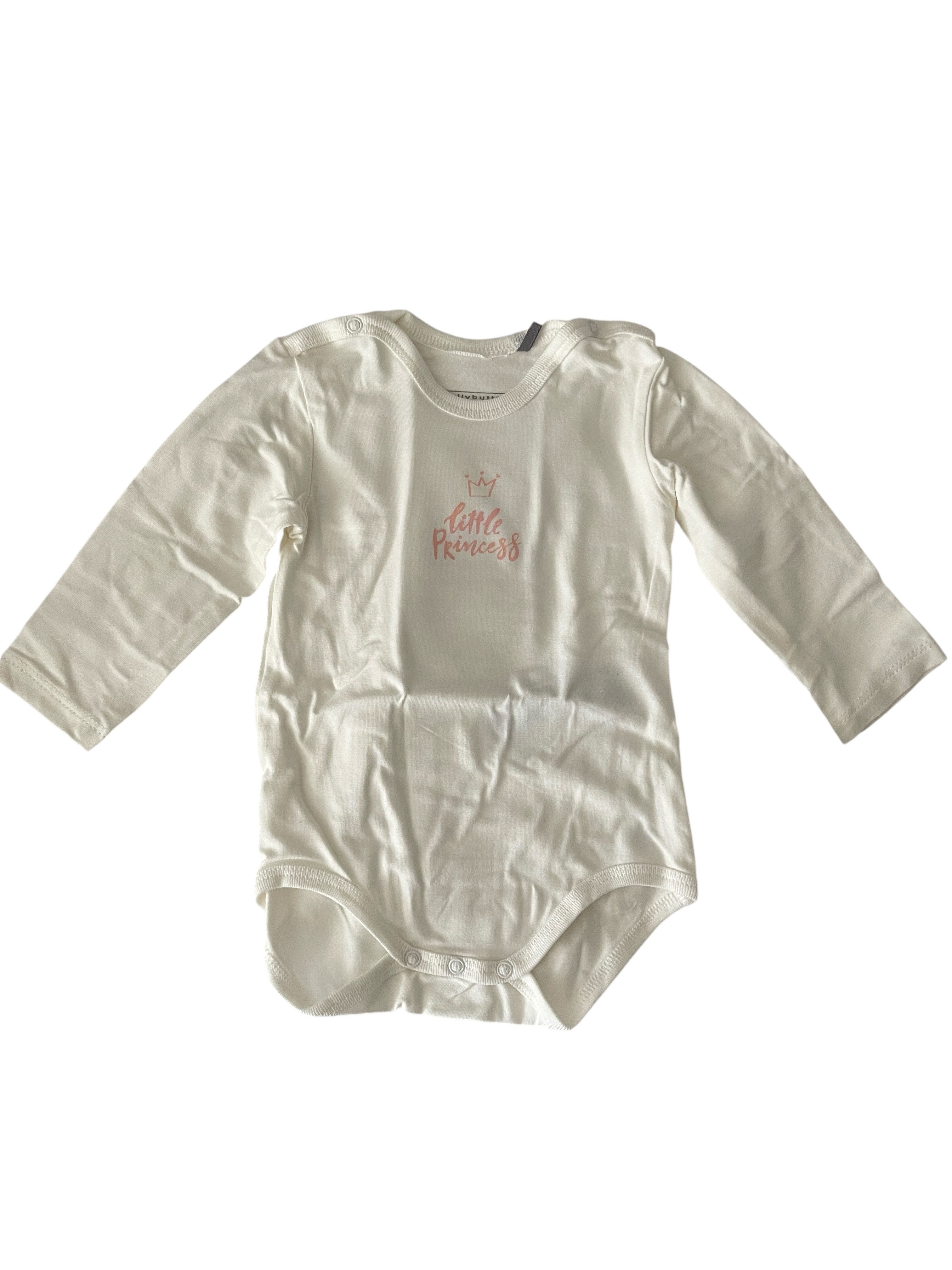 Bellybutton Langarmbody Newborn Girls (1-tlg) Bellybutton Mädchen Body Doppelpack – Langarm, Creme/Rose