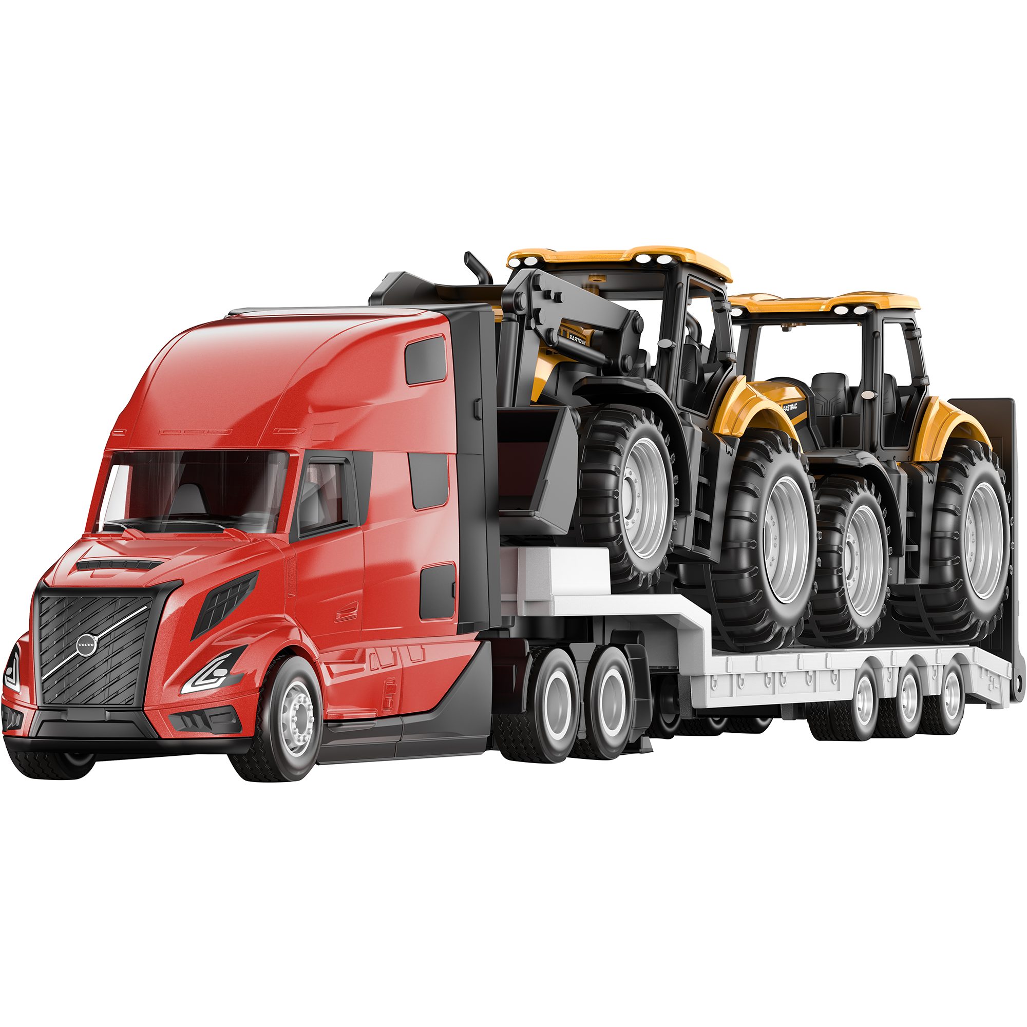 Siku Spielzeug-Auto SIKU SUPER Volvo Lkw mit JCB Traktoren, Modellfahrzeug