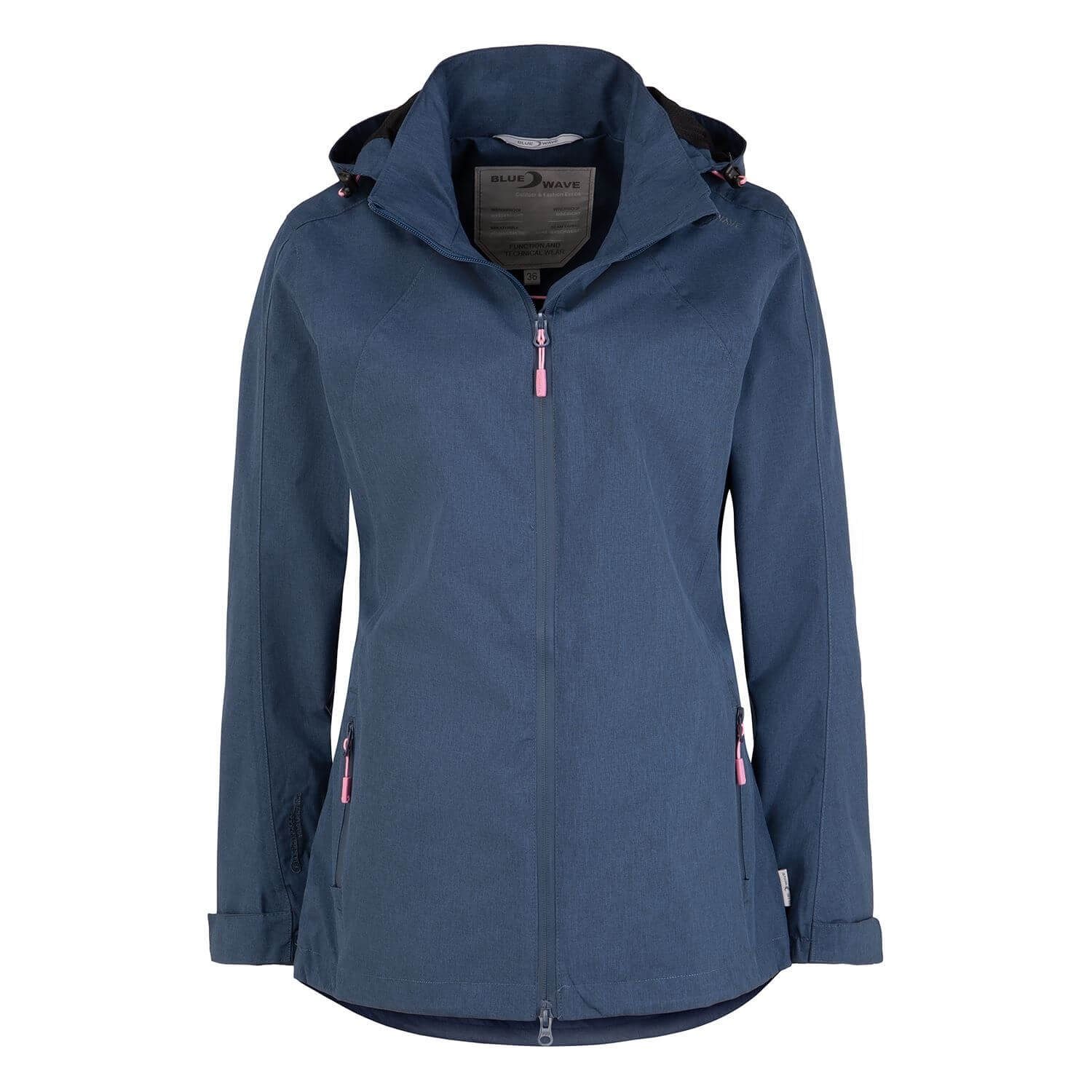 Blue Wave Funktionsjacke Damen Jacke Hannah - Regenjacke abnehmbare Kapuze und Mesh-Innenfutter blue nights