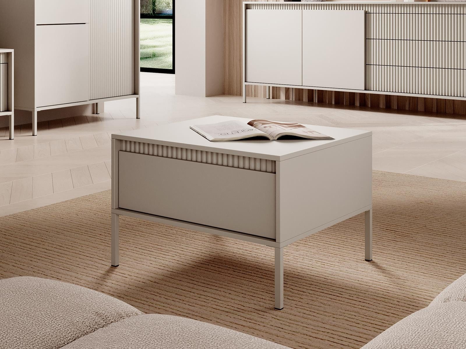 Compleo Couchtisch mit Schubladen JULO, gerillte günstig online kaufen