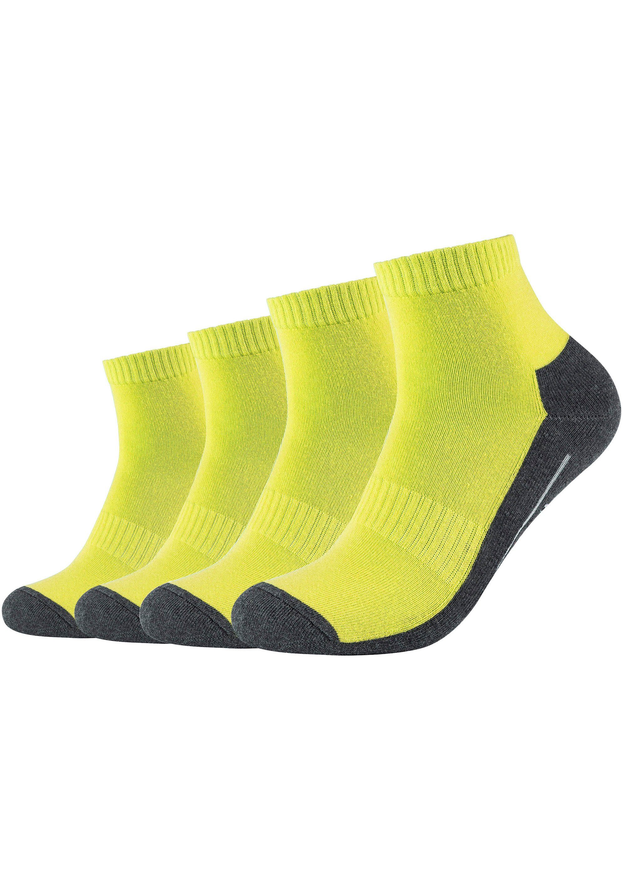 Camano Sportsocken (Packung, 4-Paar) Feuchtigkeitsregulierend lime