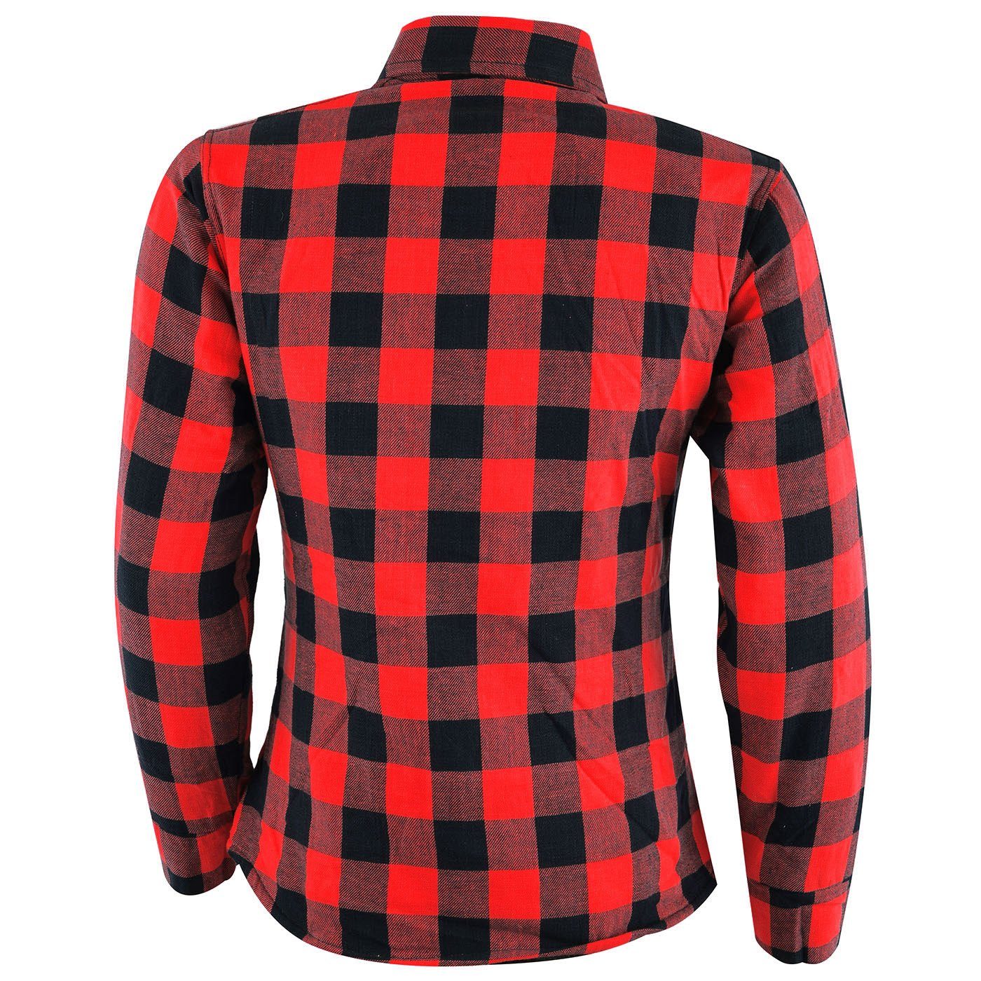 BULLDT Motorradjacke BLD1200 (mit 4 CE-Protektoren) Damen Motorradhemd Lumberjack Hemd Futter aus Aramid-Kevlar-Fasern