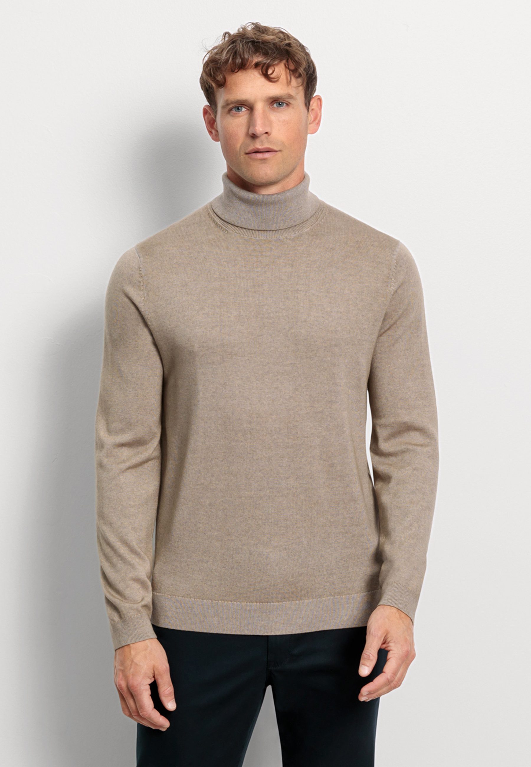 Rollkragenpullover OLYMP Casual Strick, Rollkragen