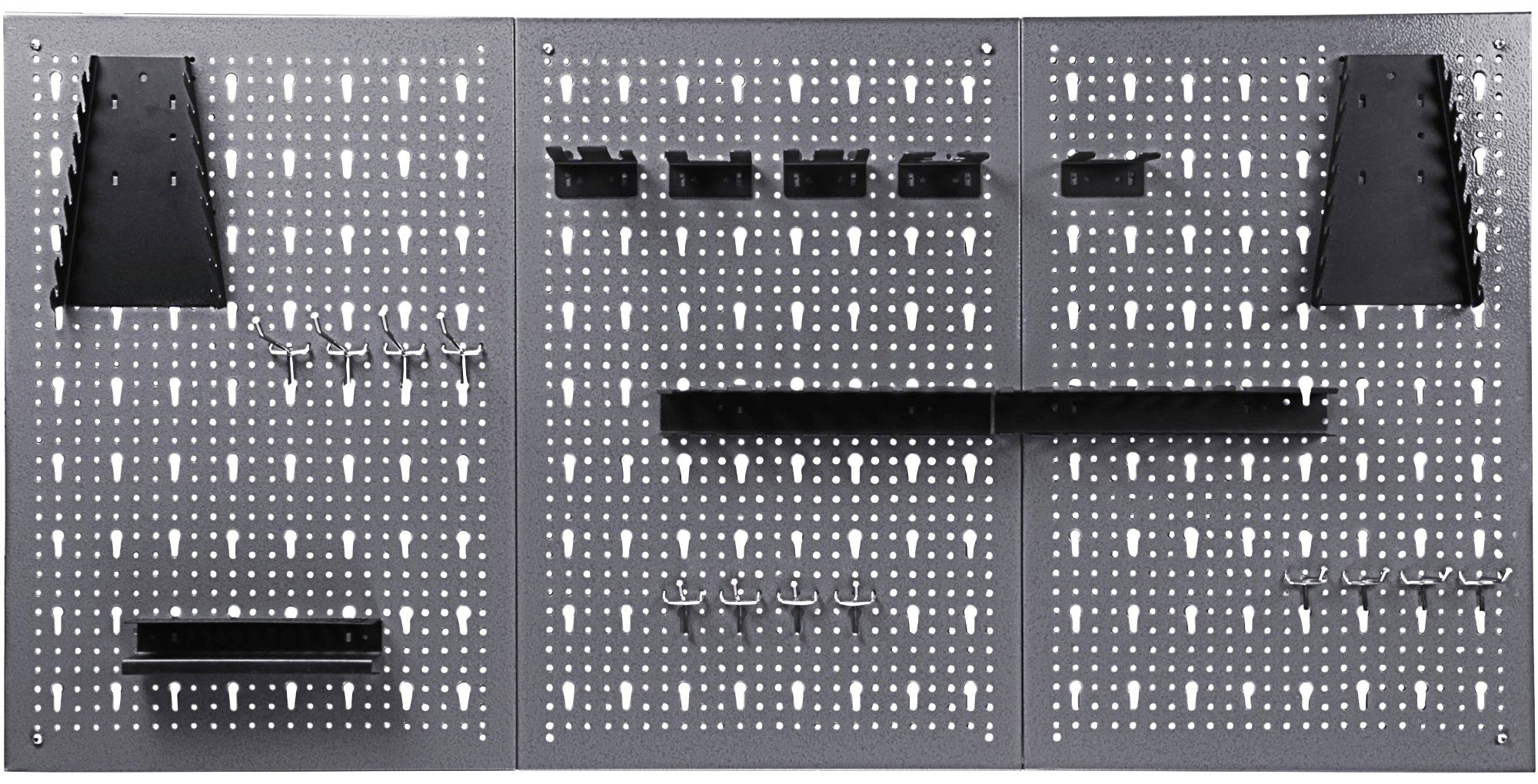 ONDIS24 Lochwand Jochen, 3 Stk., mit 22 Haken, BxTxH: 119,5x2,5x59,5 cm