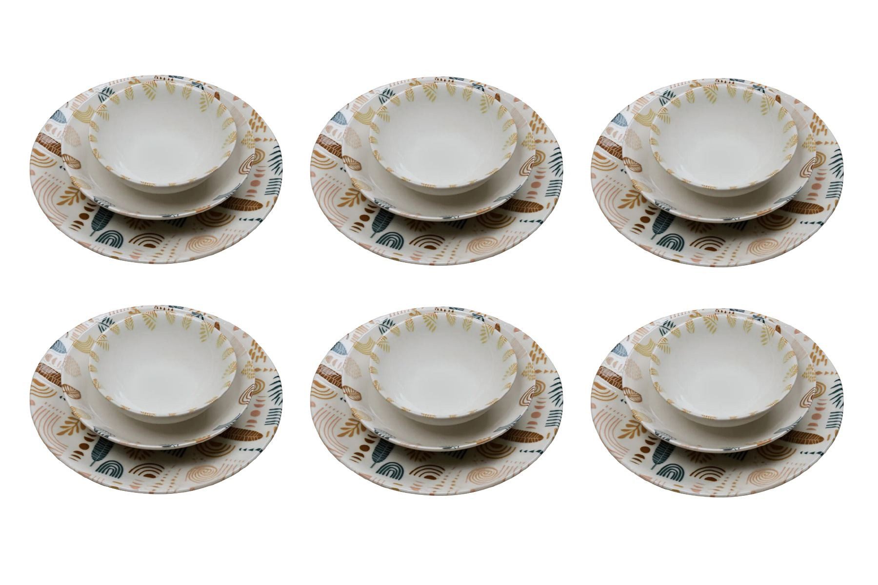 Hermia Concept Geschirr-Set Basak (18-tlg), 6 Personen, Porzellan, 18 Teile, für 6 Personen