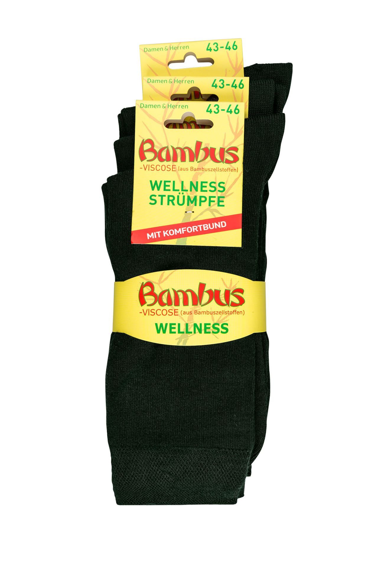 Wowerat Socken 3 Paar superweiche Bambus Wellness Socken normallang Damen & Herren (3 Paar) – Bild 2 von 2
