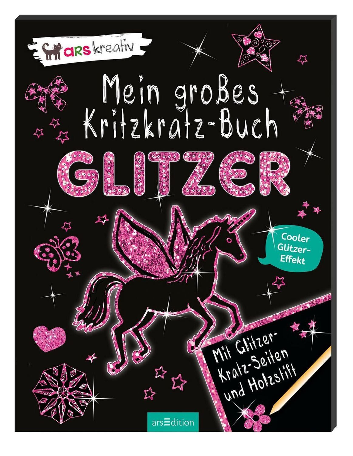 Mein großes Kritzkratz-Buch Glitzer Cooler Glitzer-Effekt / Elizabeth Golding