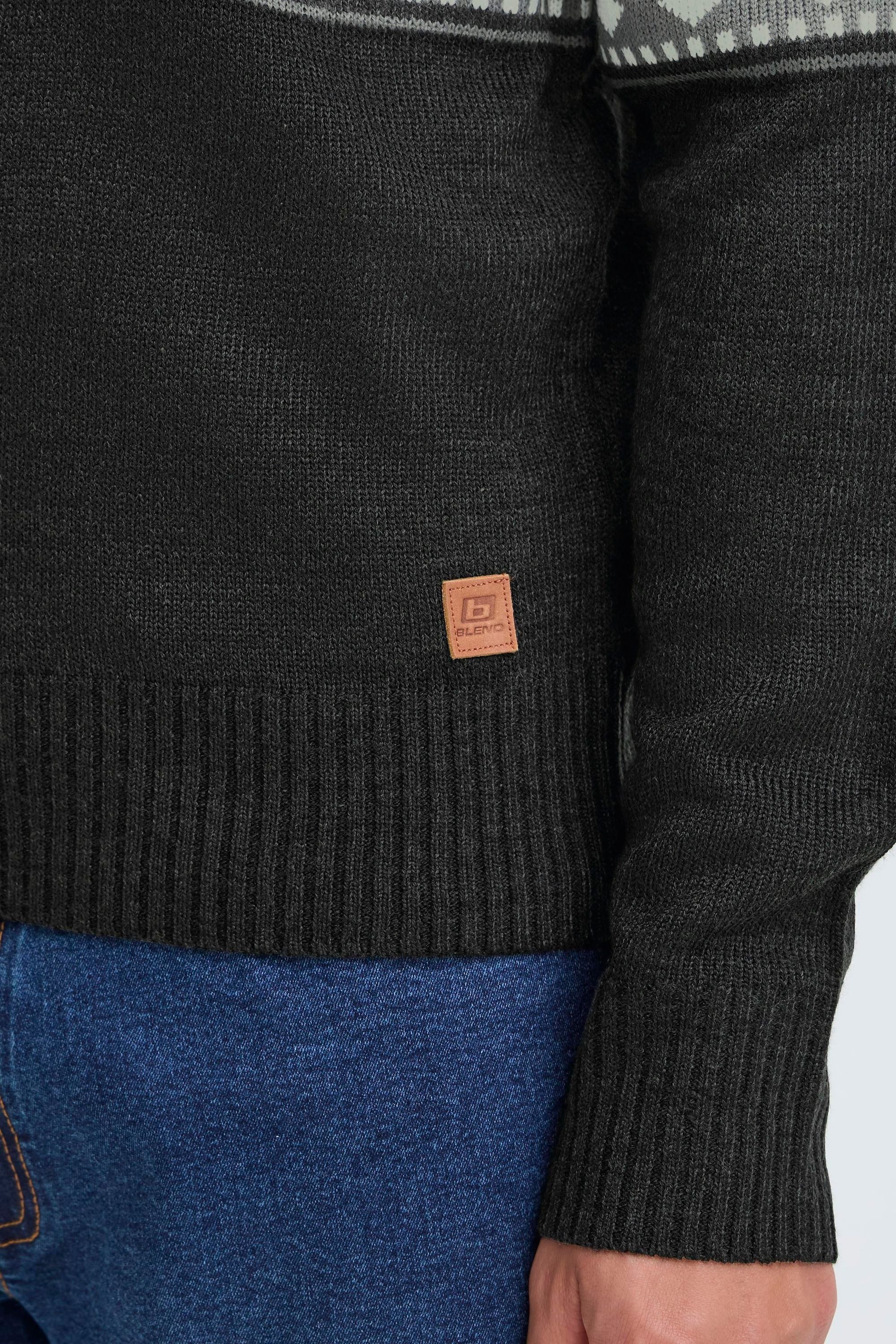 Blend Strickpullover BHNohr Klassischer Norweger Grobstrickpullover