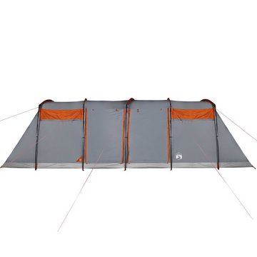 vidaXL Kuppelzelt Zelt Campingzelt Tunnelzelt Familienzelt 10 Personen Grau und Orange