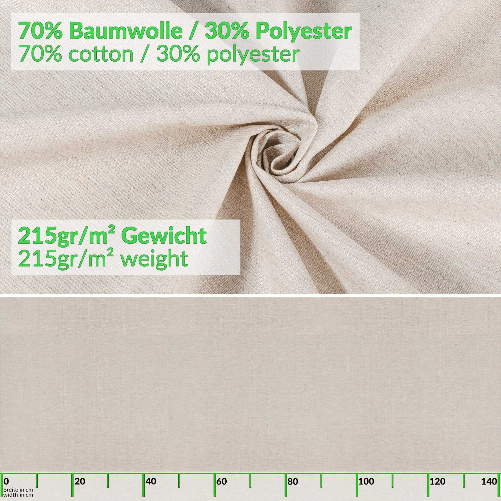 ANRO Tischdecke aus Stoff UNI Farben wasserabweisend Tischtuch Tischwäsche (Einzelstück 1-tlg), mit Acryl Beschichtung – Bild 5 von 5