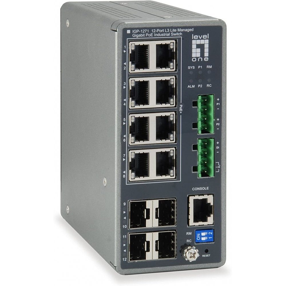 Levelone IGP-1271 - Switch L3 Lite - grau Netzwerk-Switch