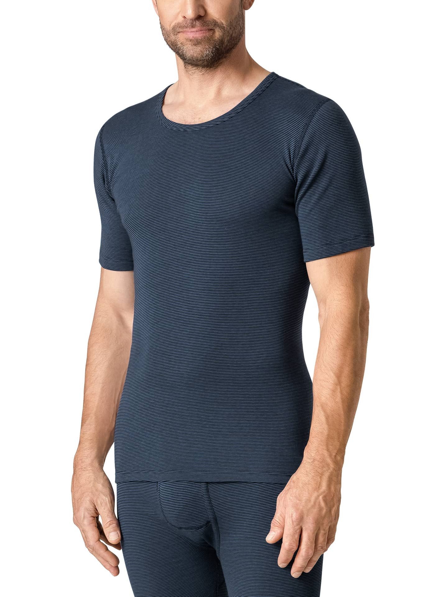 Walbusch T-Shirt Herren Thermo-Shirt 2er-Pack Rundhals Baumwollmix wärmend Unterhemd, innen angeraut und nahtlos (Schlauch), pflegeleicht