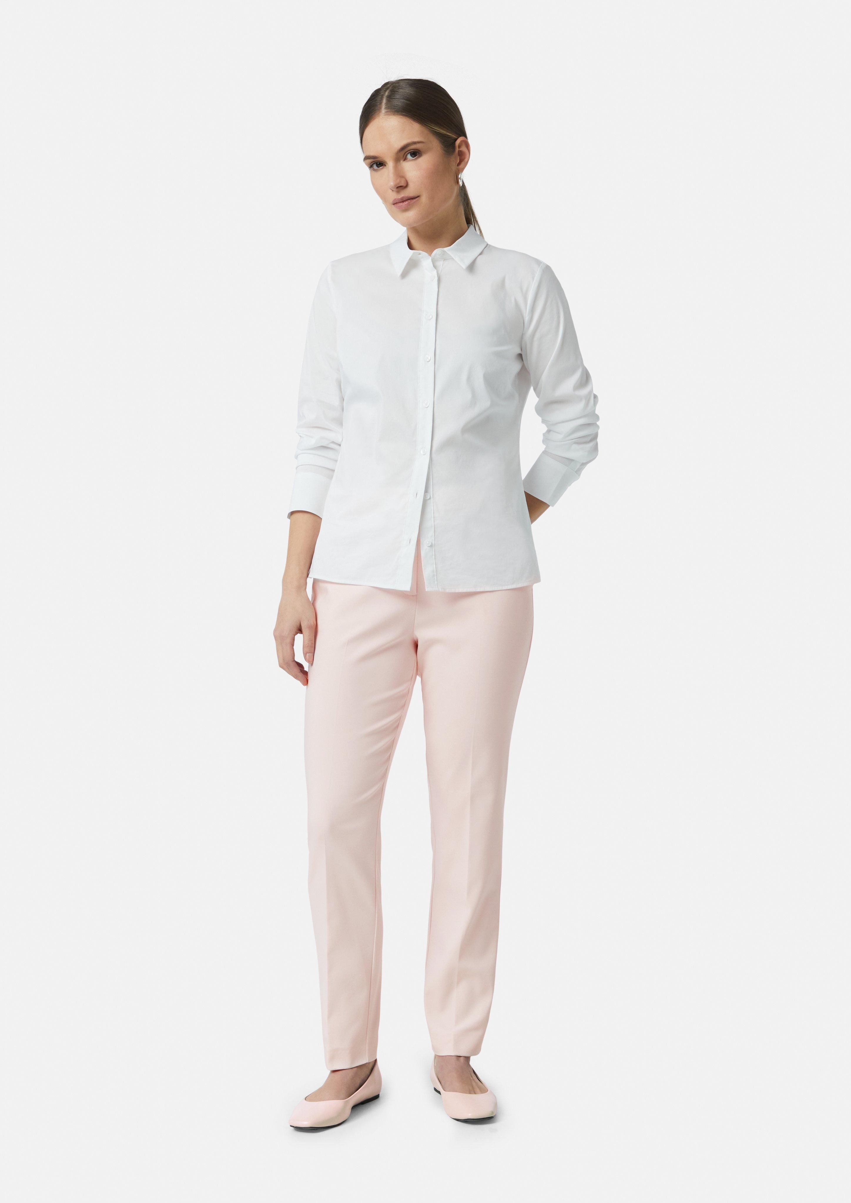 7/8-Hose Elastische Cigarette-Pants mit Bügelfalte