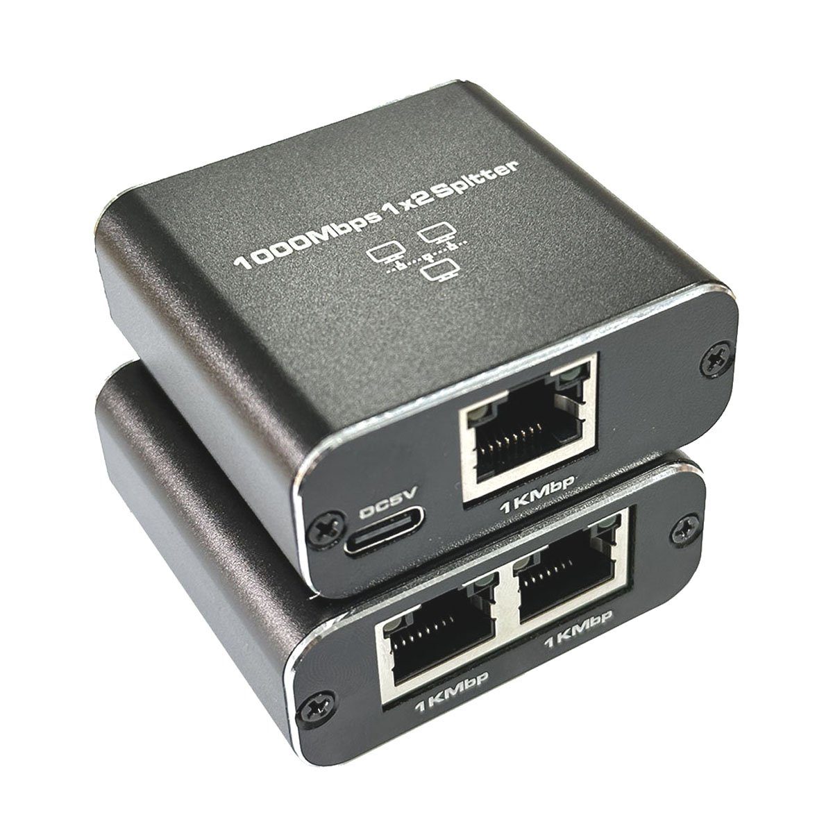 Bolwins Splitter B19C RJ45 Ethernet Splitter 1:2 LAN Adapter Verteiler für Netzwerk PC, RJ45 LAN Splitter, Plug & Play, für CAT5/CAT6 – Bild 2 von 5