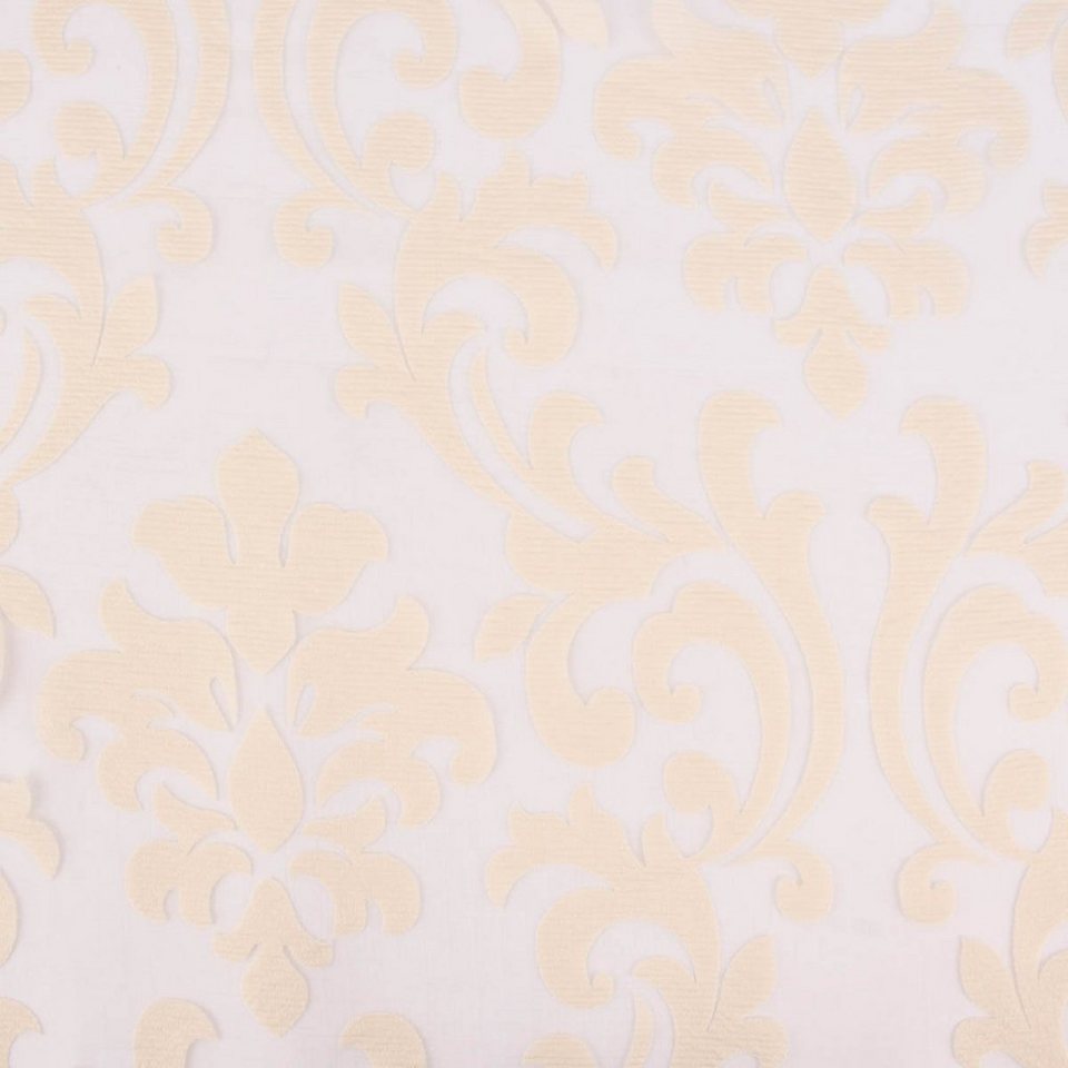 Meterware Rasch Textil Stores Ausbrenner Dali Ornamente beige 280cm,  halbtransparent, Viskose, überbreit