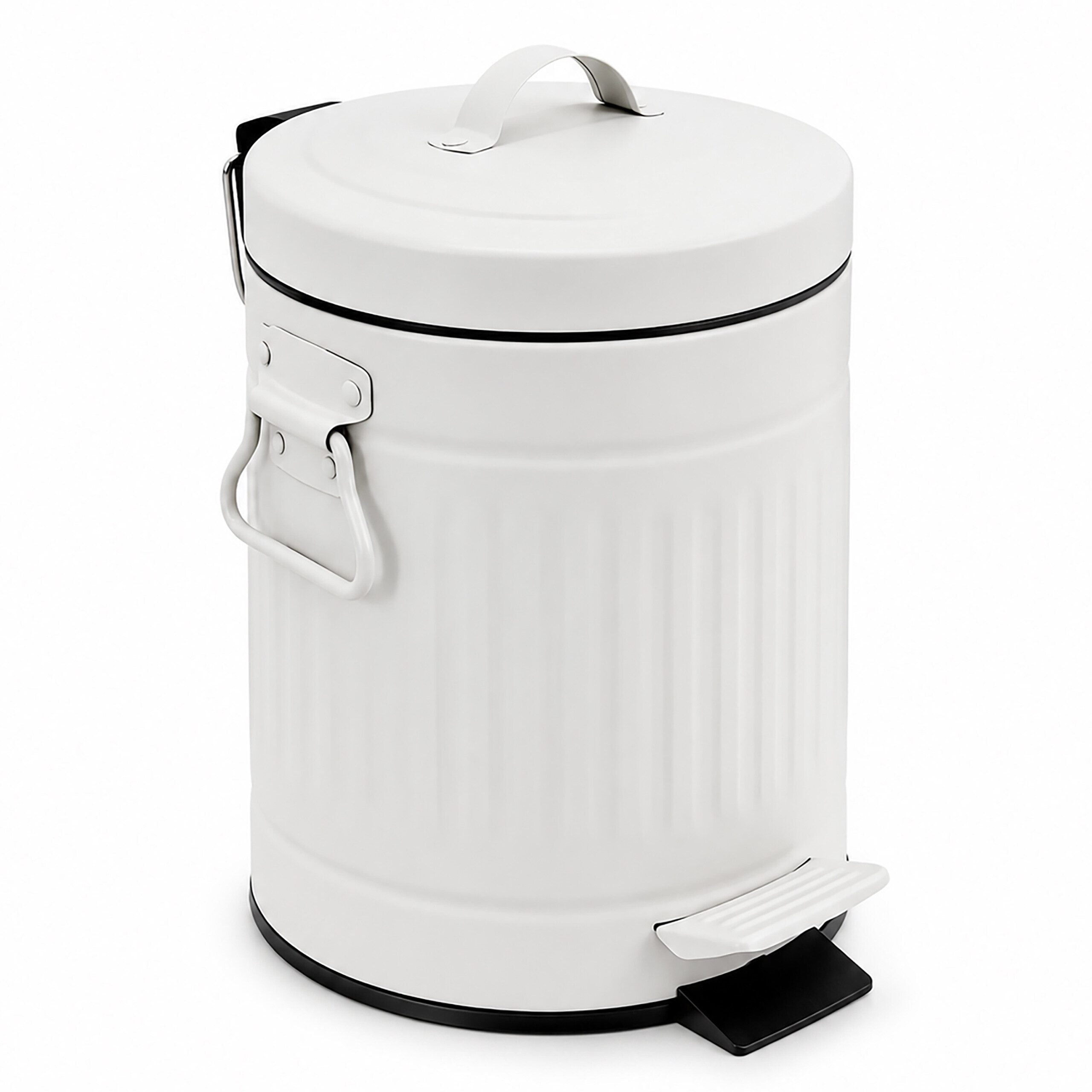 relaxdays Kosmetikeimer Retro Kosmetikeimer 3 Liter, weiß von RELAXDAYS