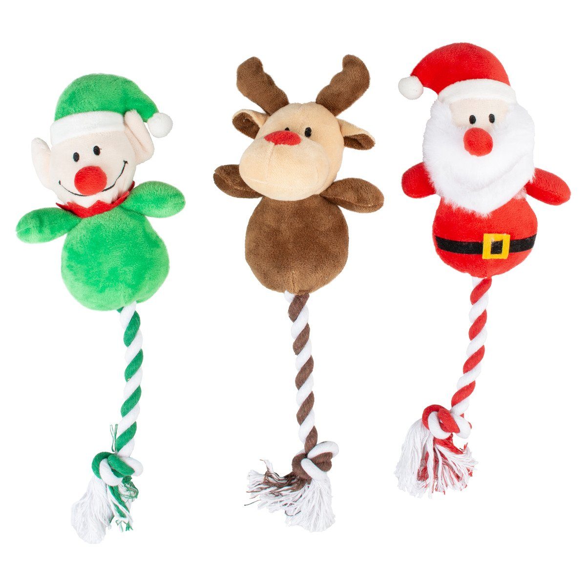 Tierkuscheltier Hundespielzeug Xmas Kuscheltier mit Seil