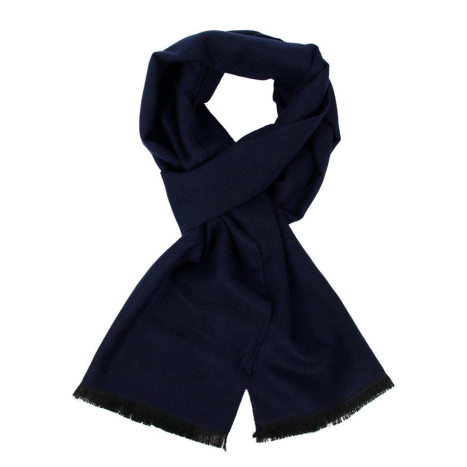 LuxusKollektion Karotuch Schal Baumwolle kariert marine 180x30, (1-St)
