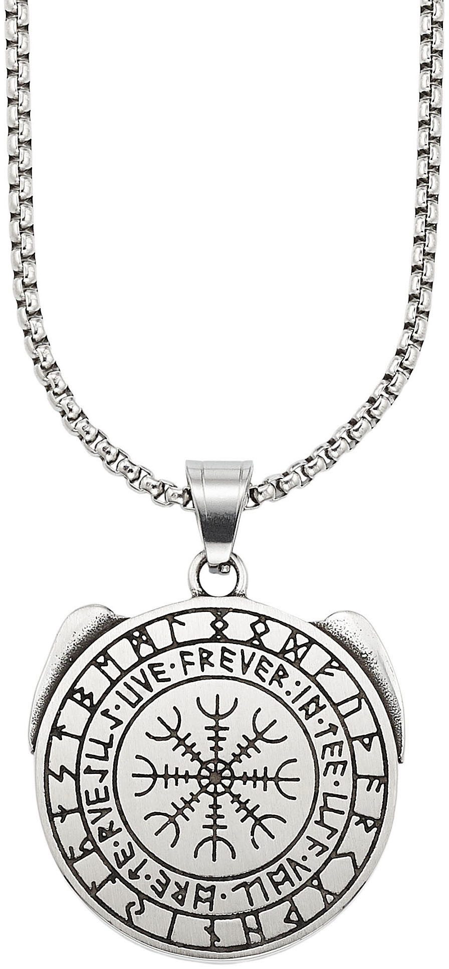 Bruno Banani Kette mit Anhänger Schmuck Geschenk Edelstahlkette mit Anhänger rund