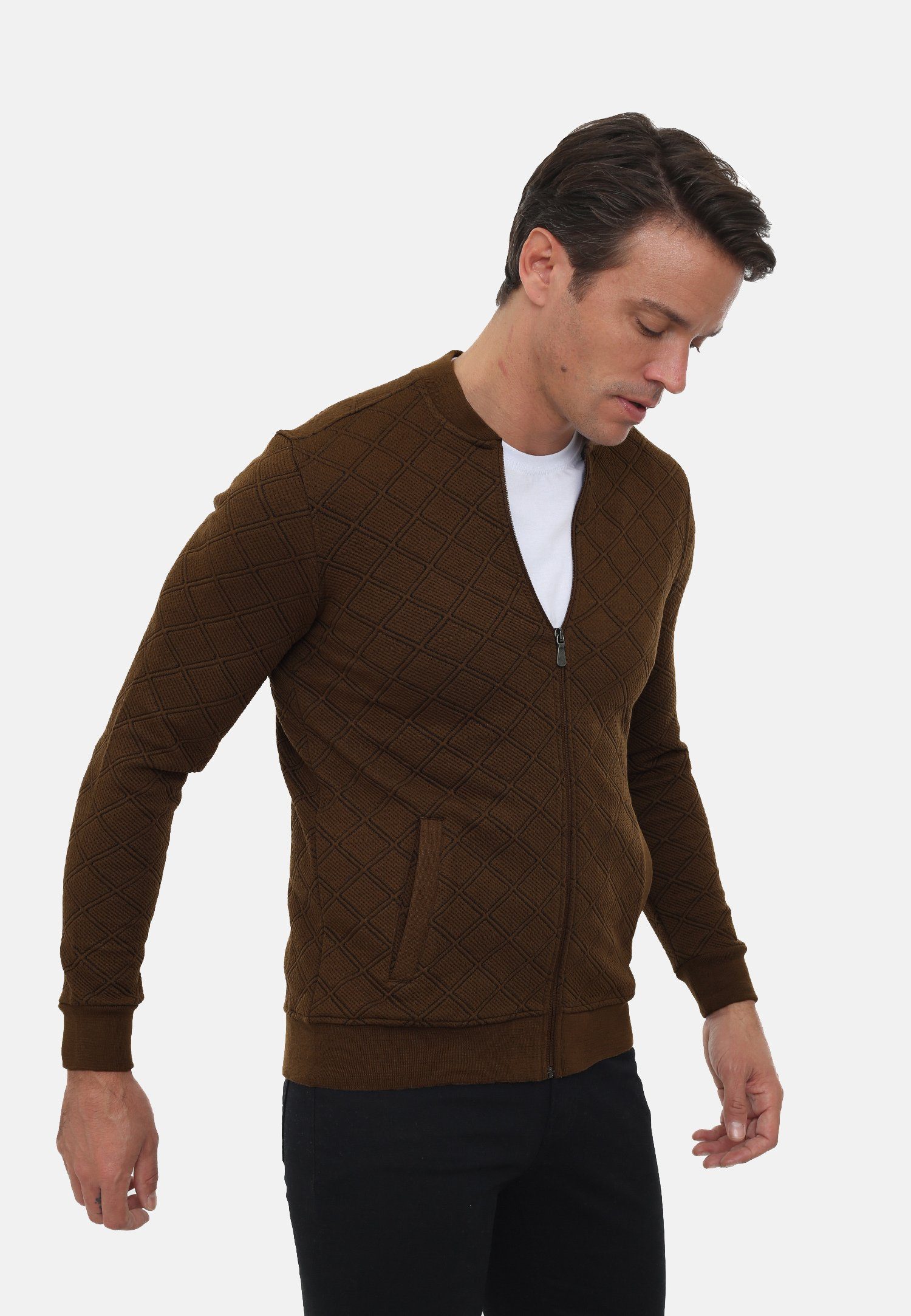 Sir Raymond Tailor Strickjacke Brescia camel