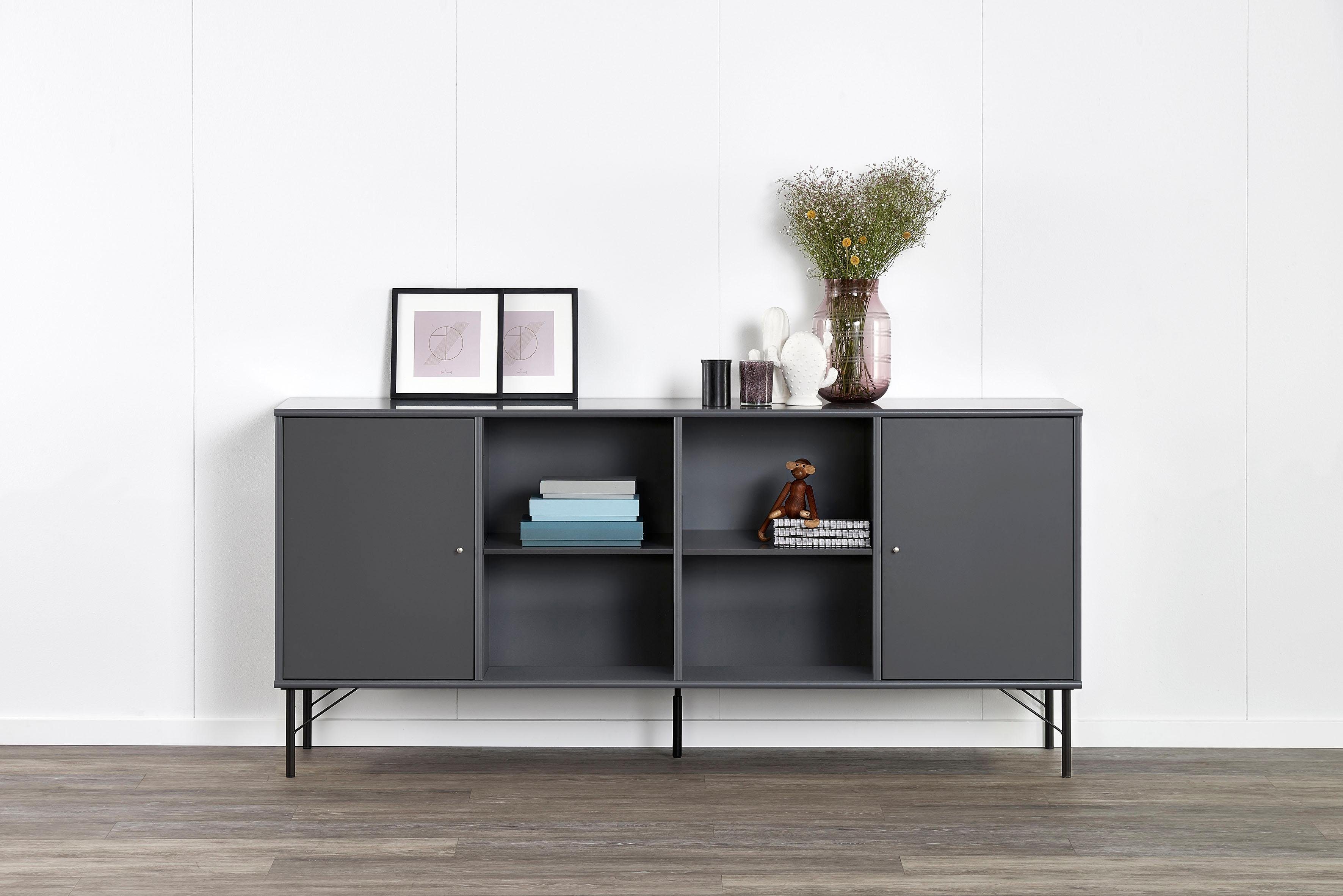 Hammel Furniture Möbelfuß Mistral, Designmöbel Beine Stützfuß, 16 cm, anpassungsbar Höhe: Mistral, schwarz für