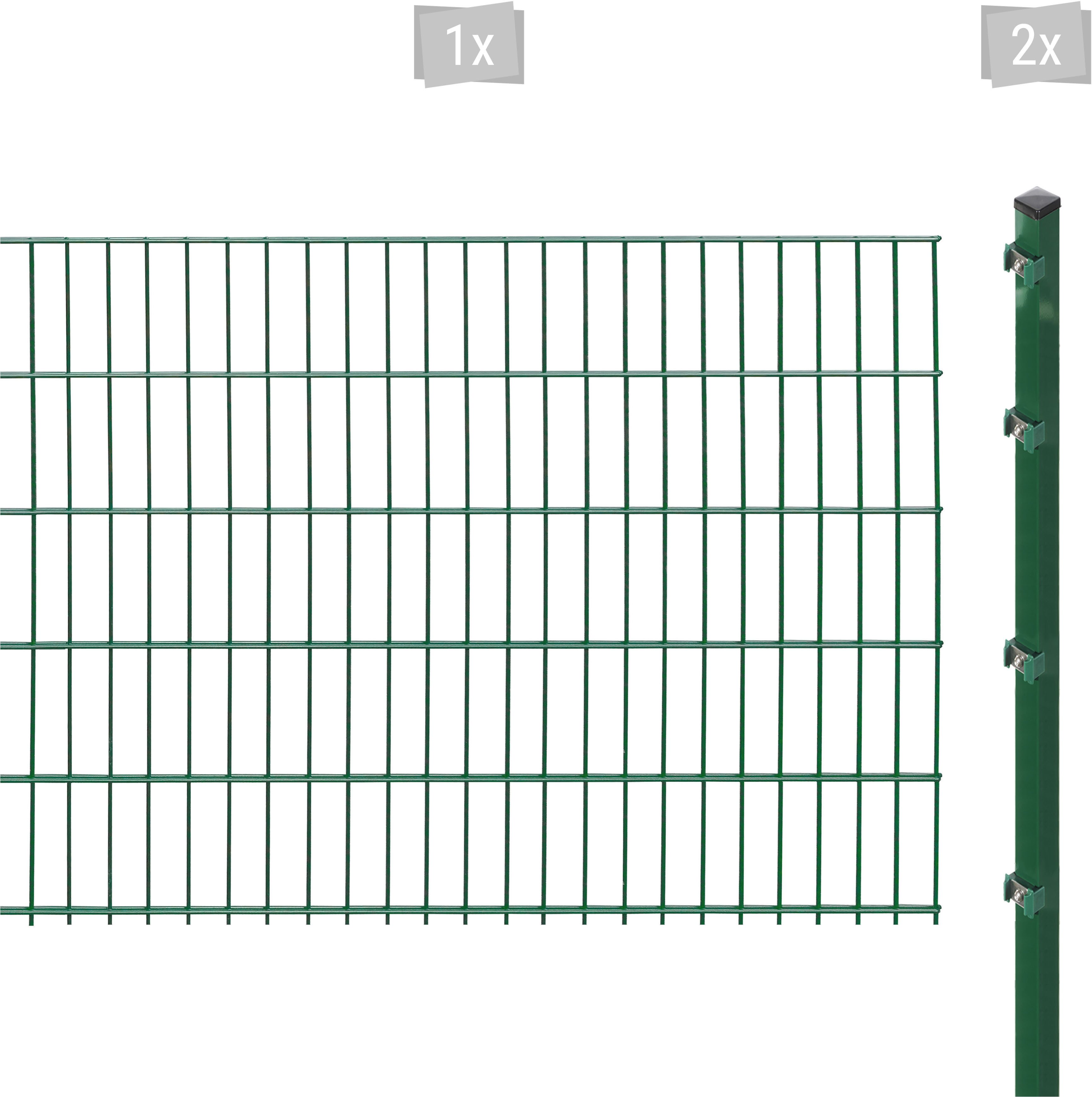 Arvotec Doppelstabmattenzaun ESSENTIAL 103 zum Einbetonieren, (Set, 3-St), Zaunhöhe 103 cm, Zaunlänge 2 - 60 m