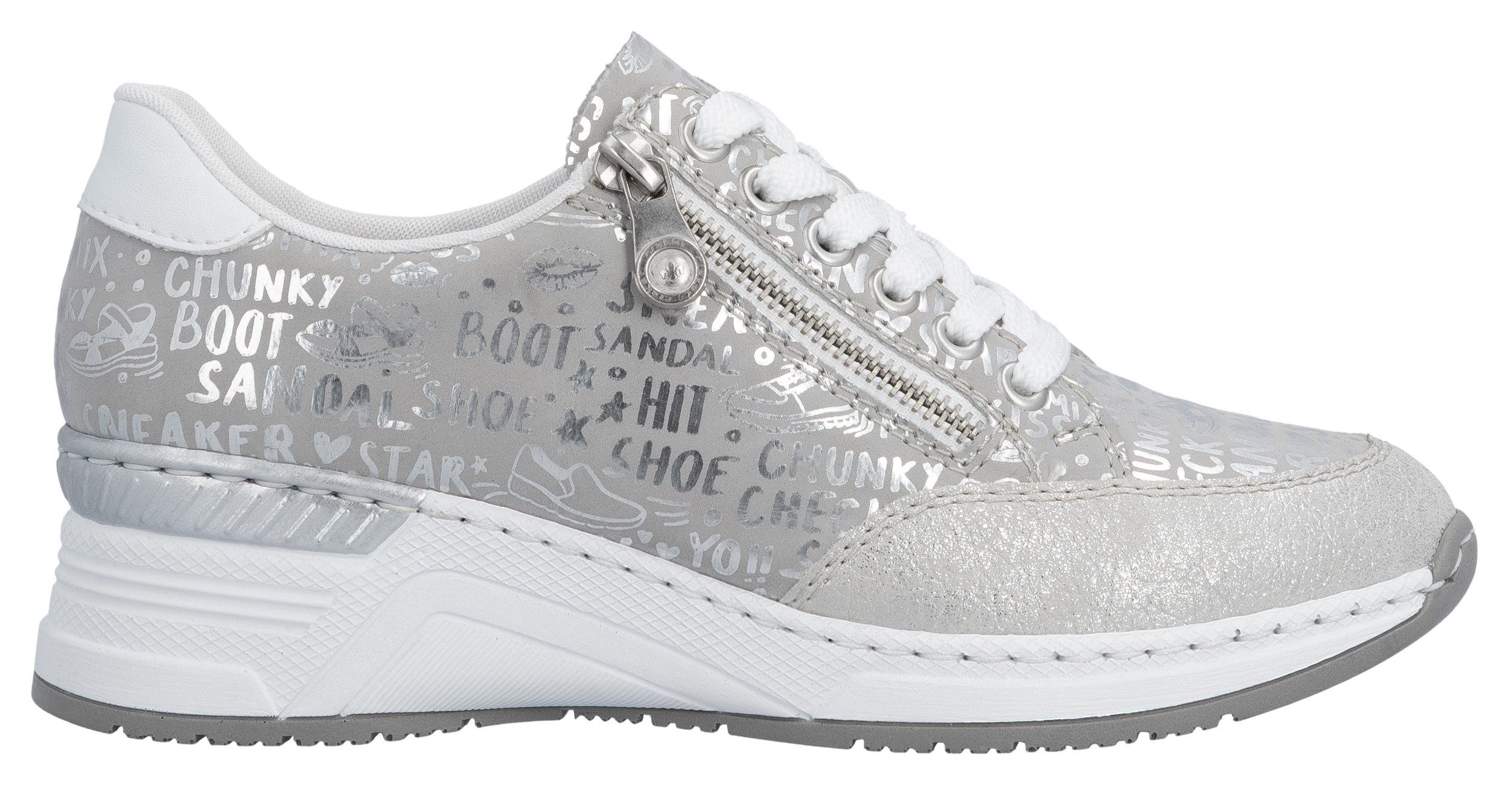 Rieker Sneaker mit Lettern bedruckt, Freizeitschuh, günstig online kaufen