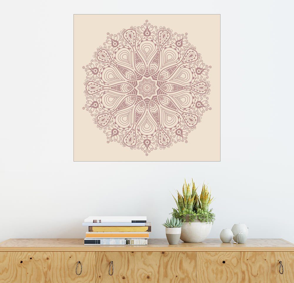 Posterlounge Wandbild Mandala Auf Beige Premium Druck Auf Fotopapier Online Kaufen Otto