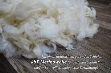 Naturhaarkissen Kissen Zirbe, franknatur, Füllung: 100% Schurwolle kbT, Bezug: 100% Baumwolle kbA, Kopfkissen mit Bio-Schurwolle und Zirbenholz