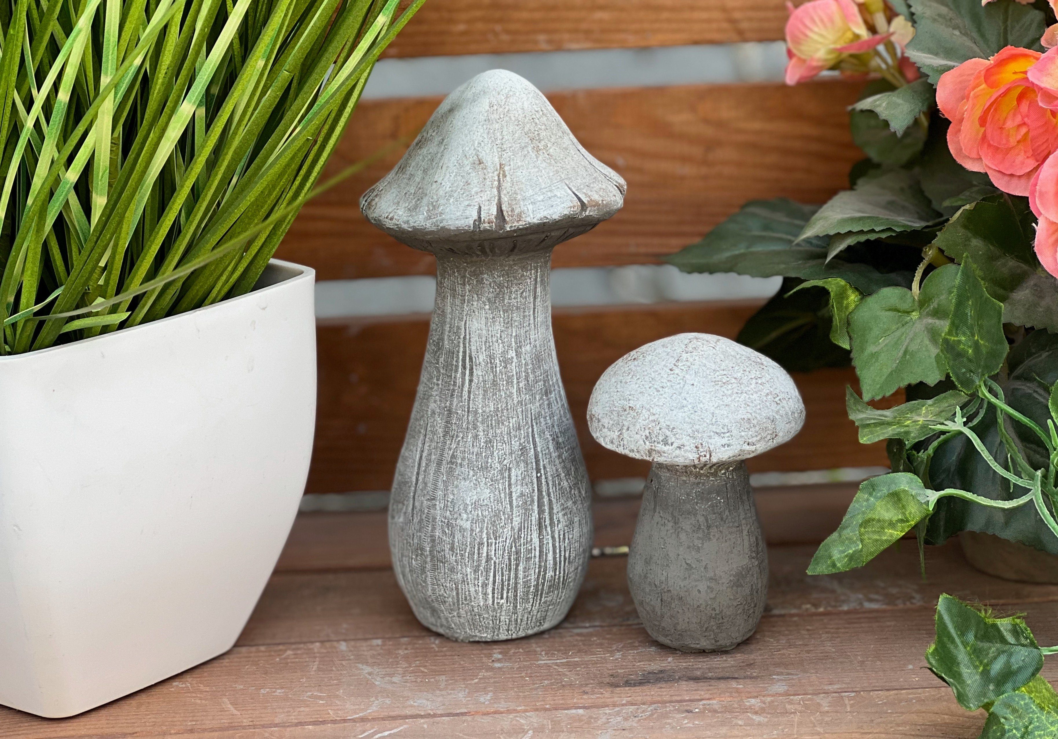 Stone and Style Gartenfigur Frostfeste Steinfigur 2er-Set Waldpilze – Bild 2 von 3