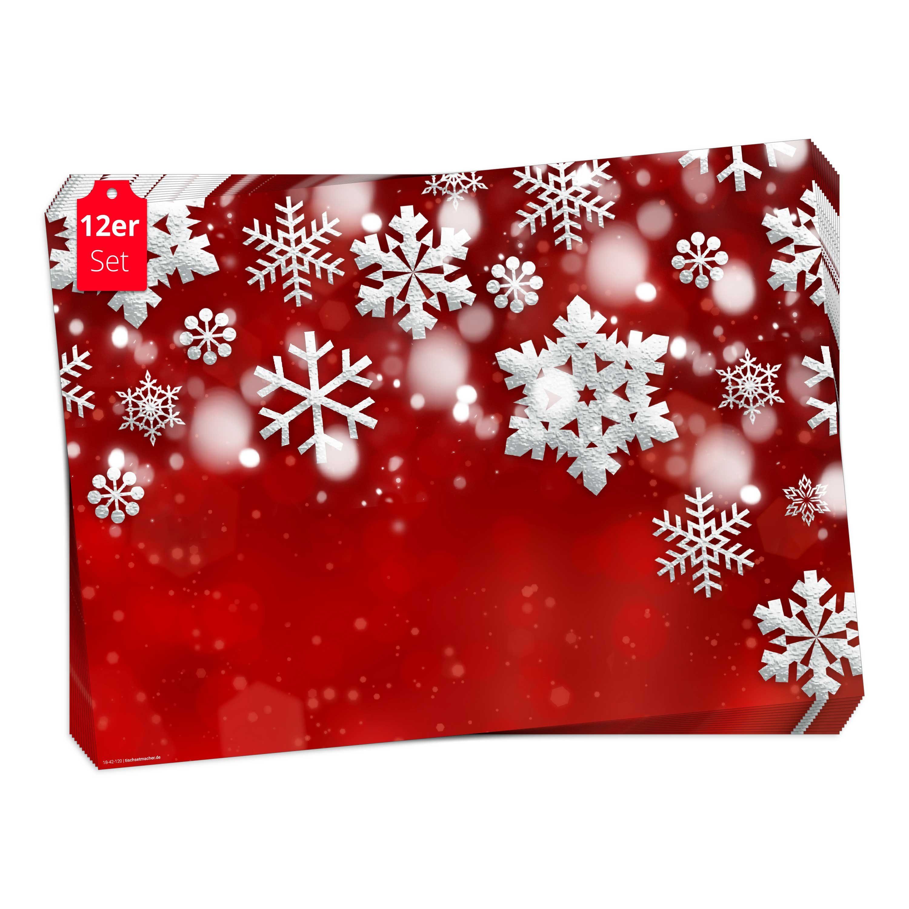 Tischsetmacher Platzset Tischsets I Platzsets - Weihnachten - Weiße Schneek günstig online kaufen
