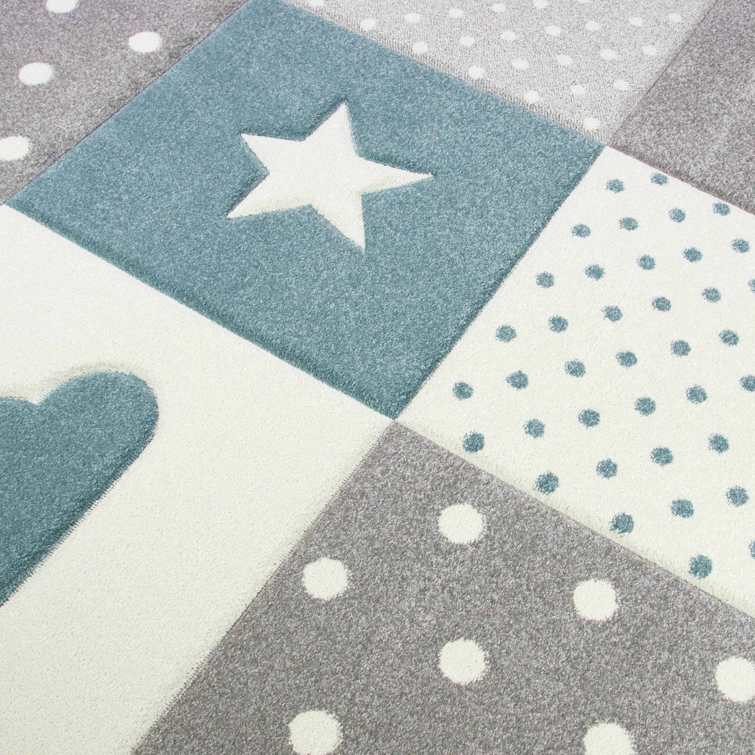 Carpetia Kinderteppich Verspieltes Motivdesign, rund, Höhe: 13 mm, pflegeleicht, strapazierfähig, handgearbeiteter Konturenschnitt – Bild 2 von 5