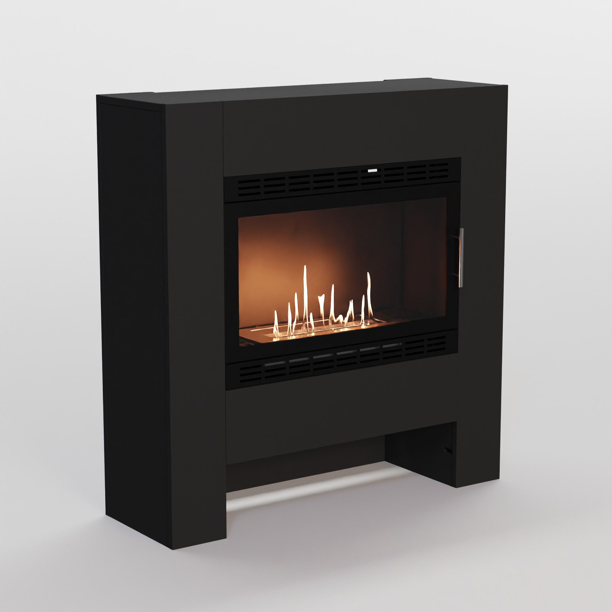 GLOW FIRE Echtfeuer-Dekokamin Harstad XL Vision Ethanol Kamin, Bioethanol Kamin mit 3h Brenndauer, Heizleistung bis 2KW