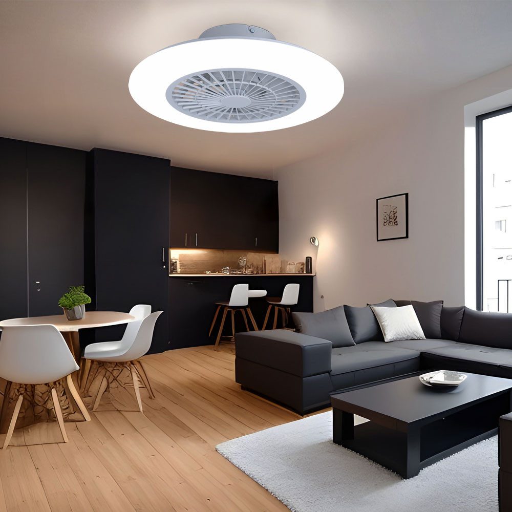 Ledvance Deckenventilator, LED Deckenventilator Fernbedienung Smart Ventilatorlampe App CCT