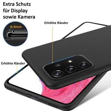 FITSU Handyhülle Ultra Slim Case für Samsung Galaxy A53 Schwarz, Ultradünne Handyschale Slim Case Cover Schutzhülle mit Kameraschutz