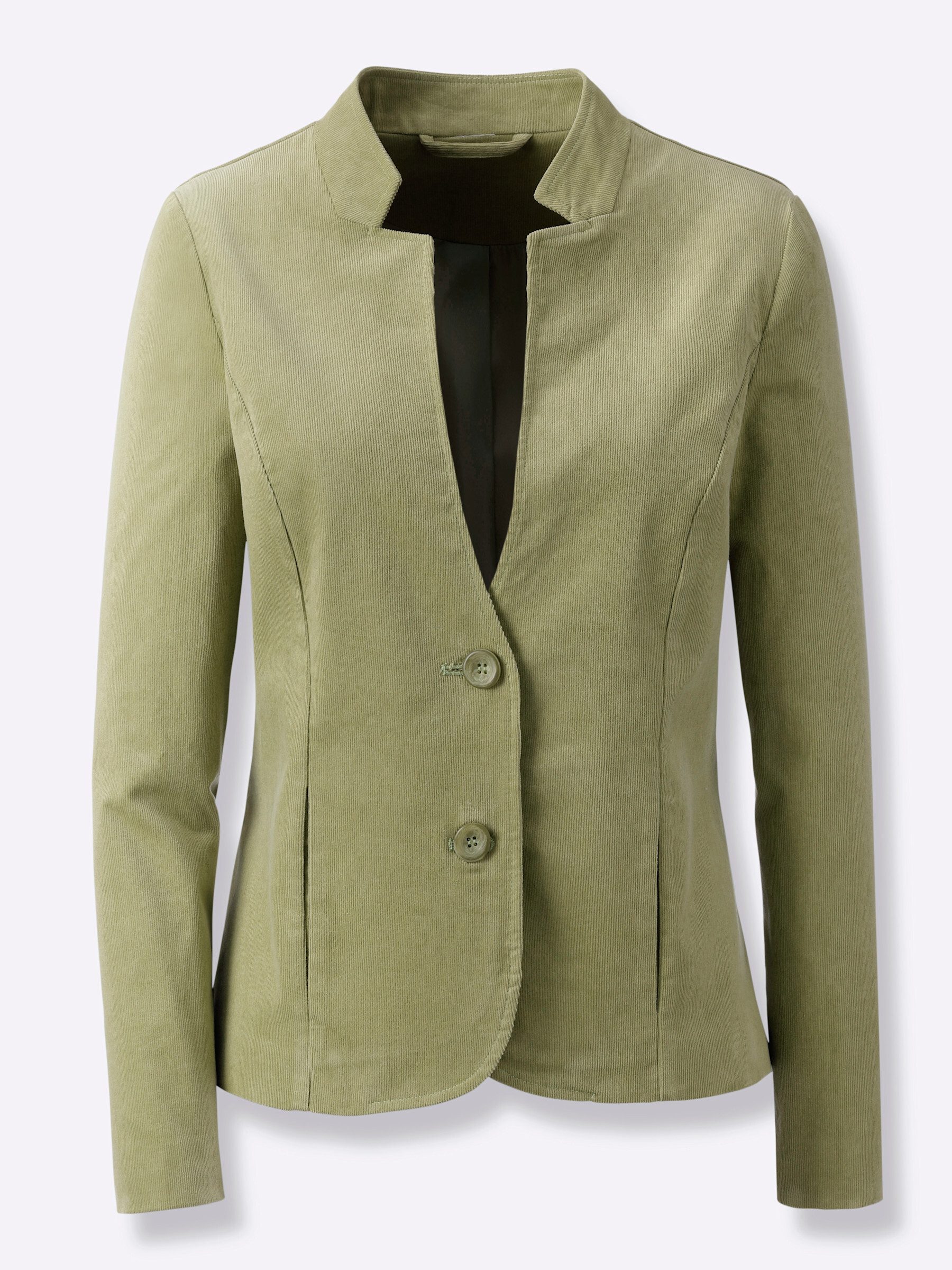 Blusenblazer Cord-Blazer Langarm