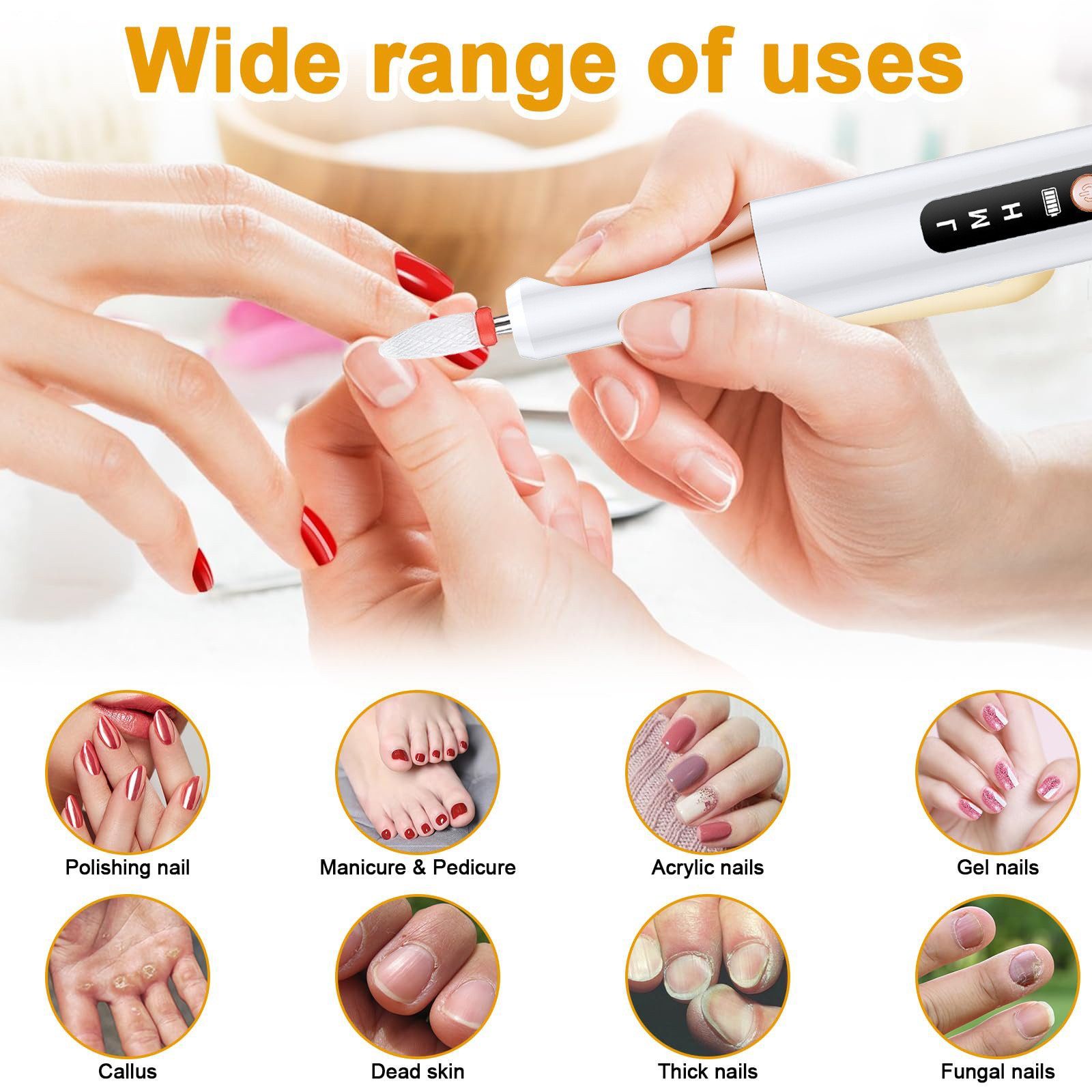 inschimmer Maniküre-Pediküre-Set Kabellose Nagelfräser Elektrische Nagelfeile Maniküre Pediküre Set