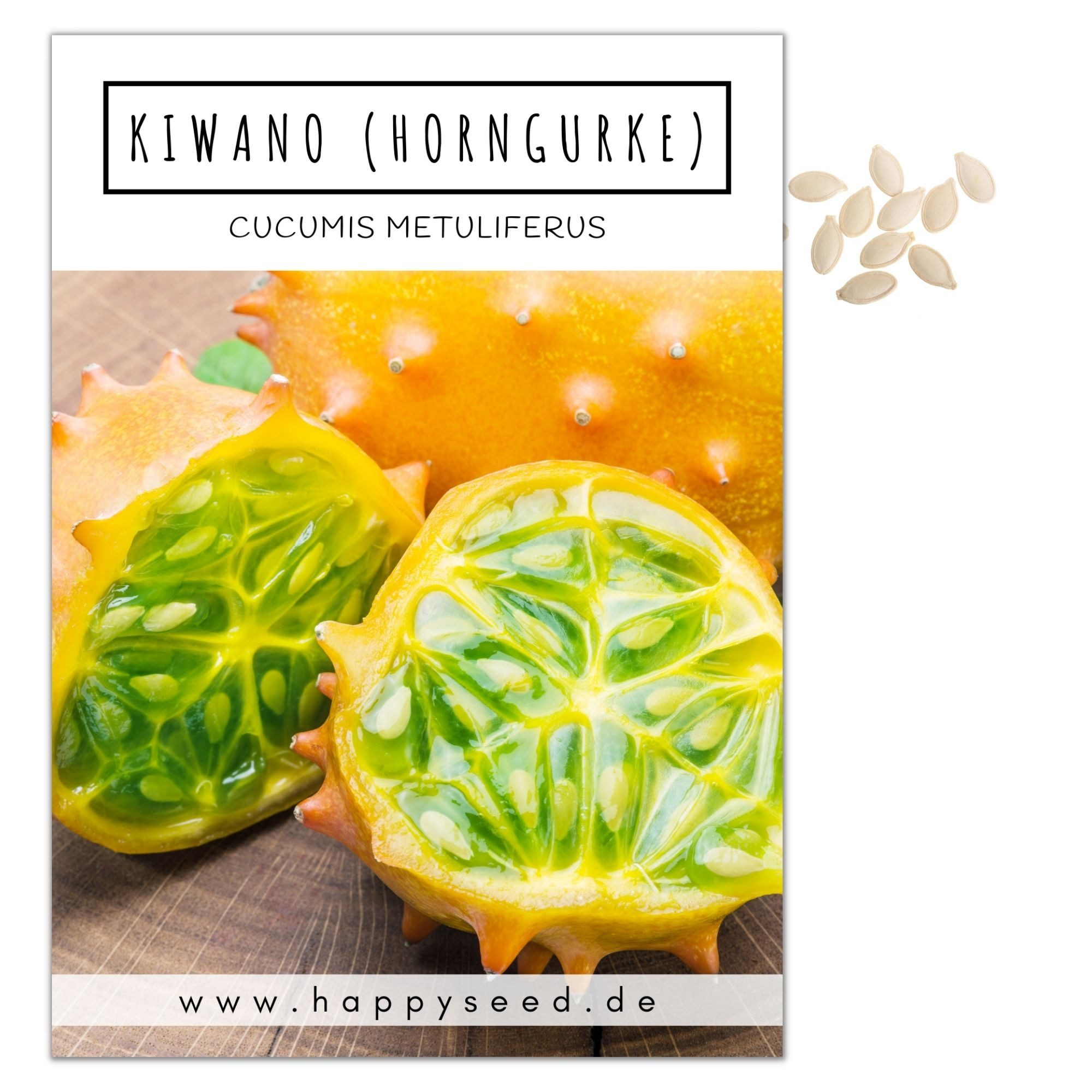 HappySeed Blumensamen Kiwano / Horngurke Samen - Cucumis metuliferus, Blumen