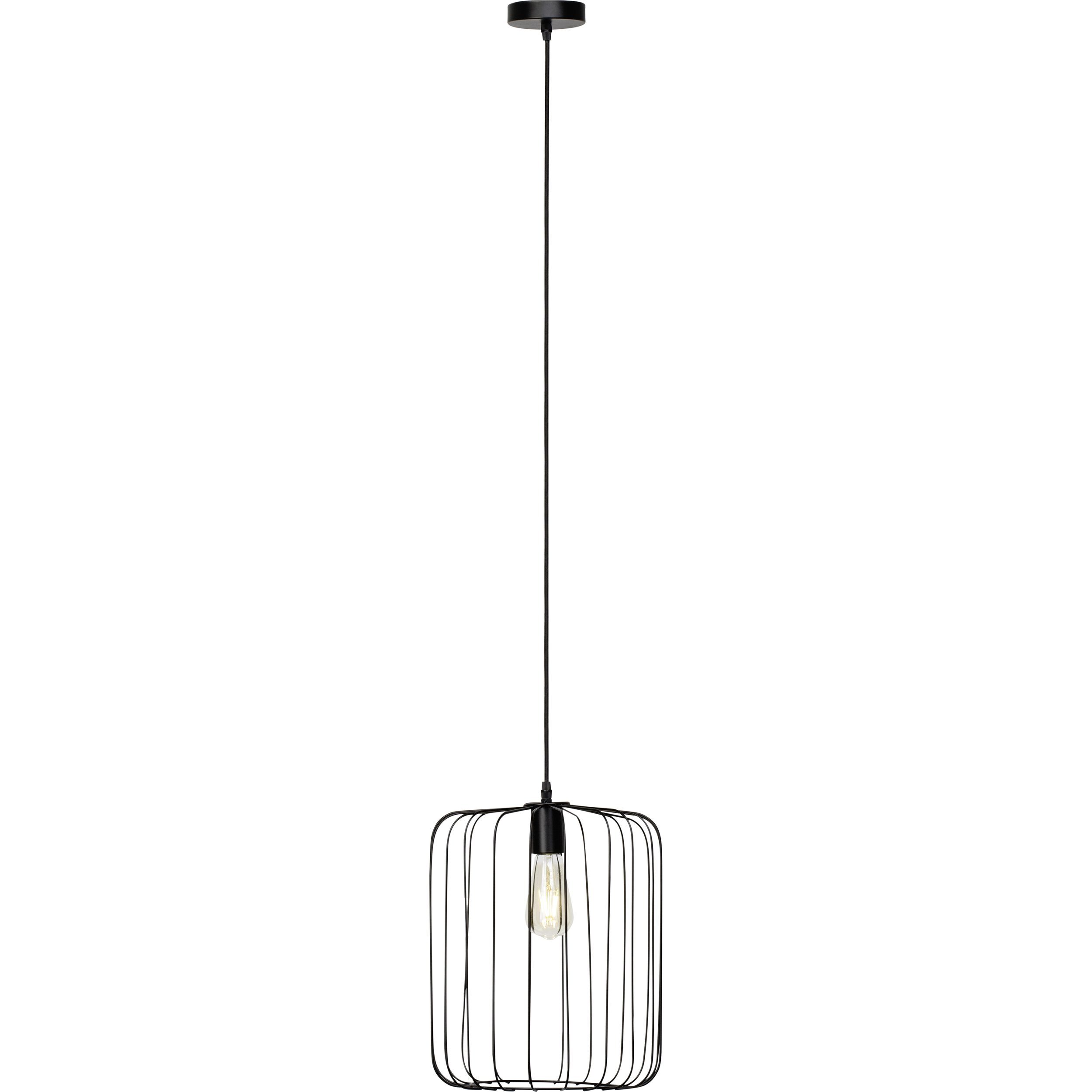 Lightbox Hängeleuchte, ohne Leuchtmittel, Hängelampe, Ø 32 cm, 143 cm Höhe, E27, max. 60 W, Metall, matt schwarz