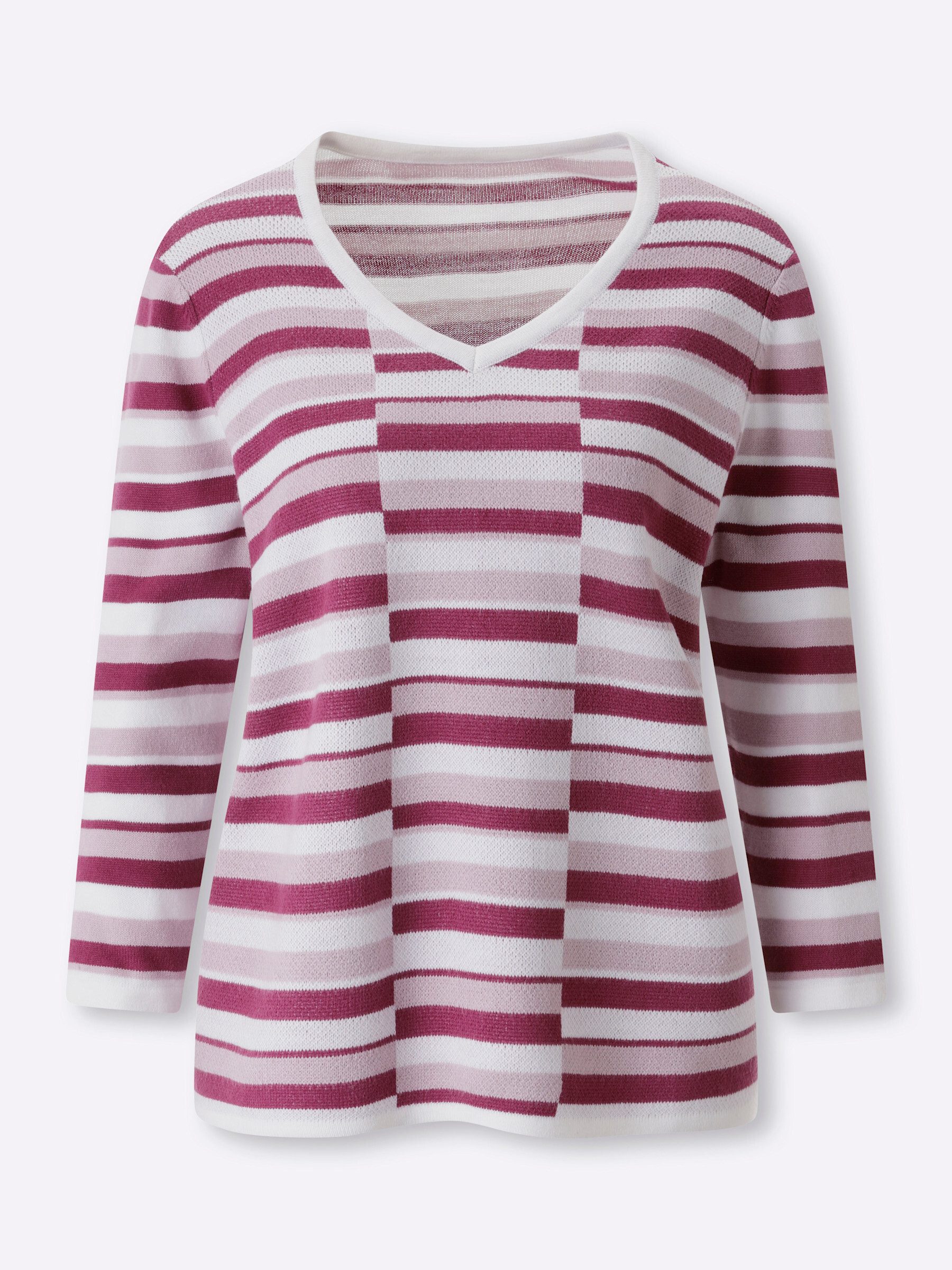 Strickpullover 3/4-Arm-Pullover 3/4-Arm Jacquard