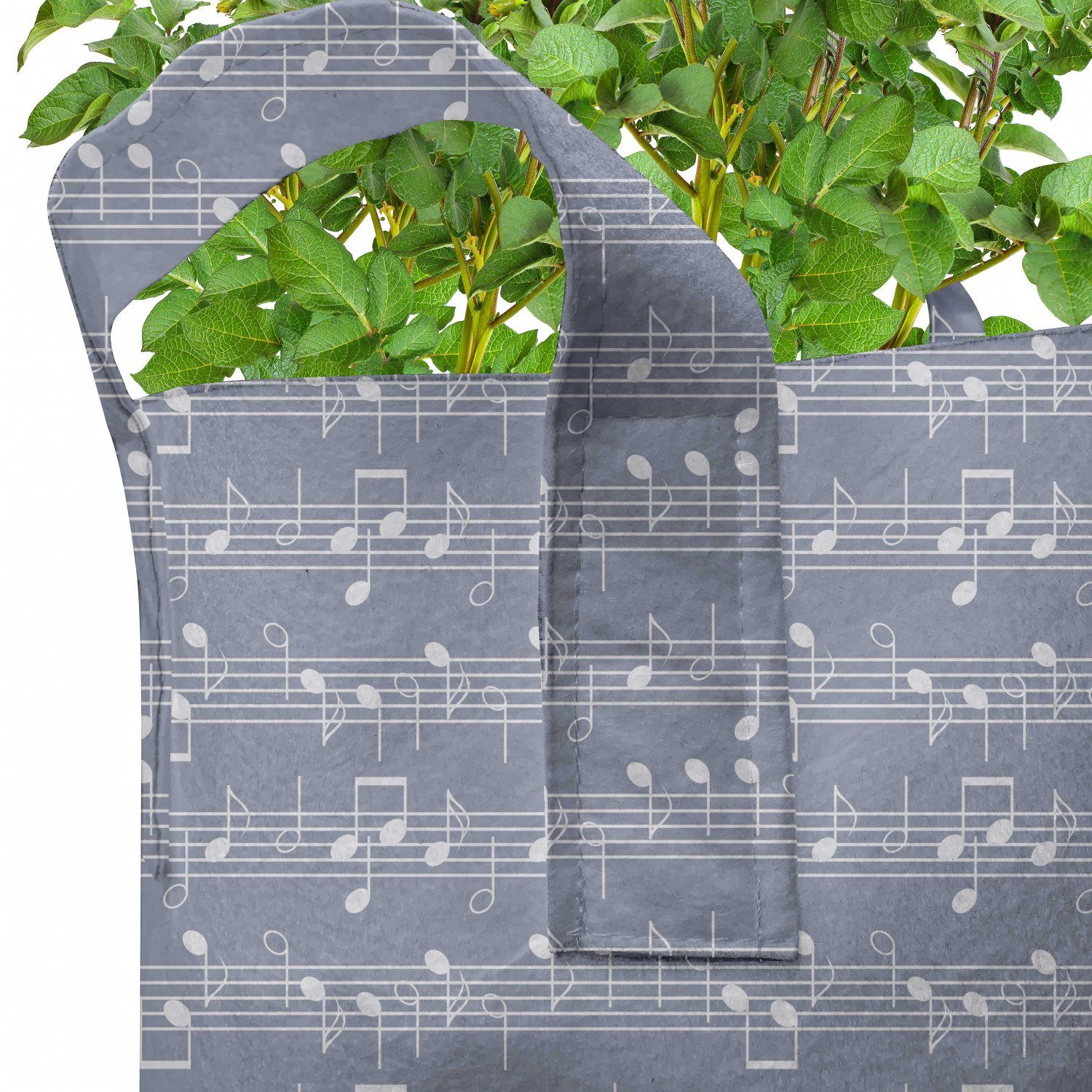 Pflanzen, Music Piano Pflanzkübel Jazz Stofftöpfe Griffen hochleistungsfähig mit Melody Grau Abakuhaus für