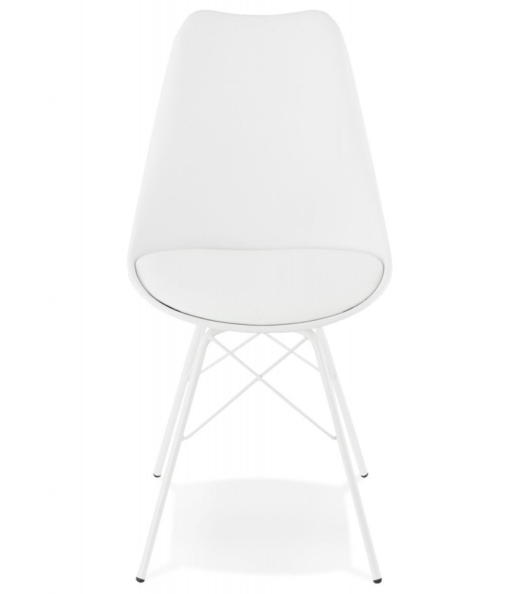 KADIMA DESIGN Esszimmerstuhl Designerstuhl Weiß Metall günstig online kaufen