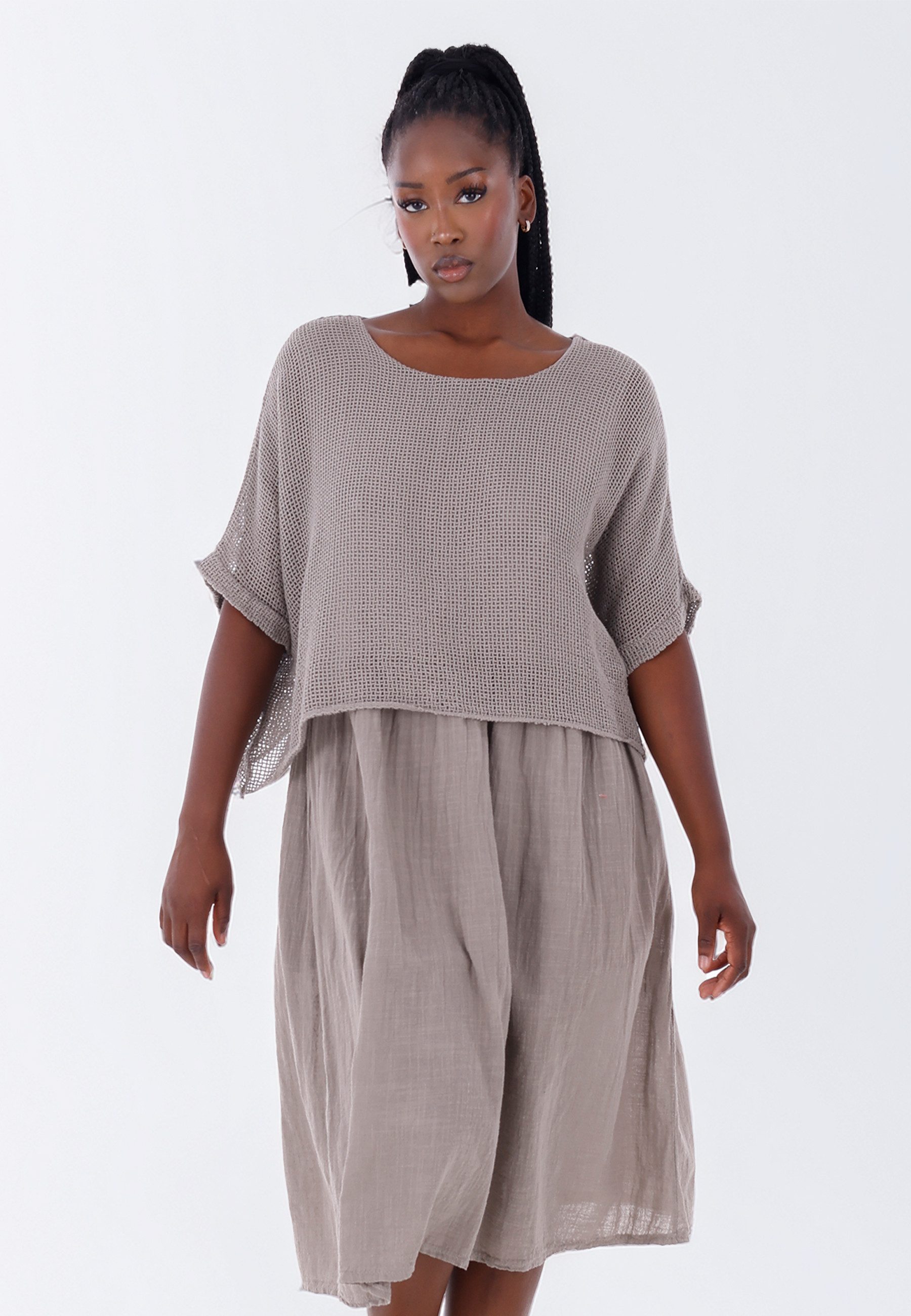 YC Fashion & Style Sommerkleid Lagenlook-Kleid aus Baumwolle im angesagten günstig online kaufen